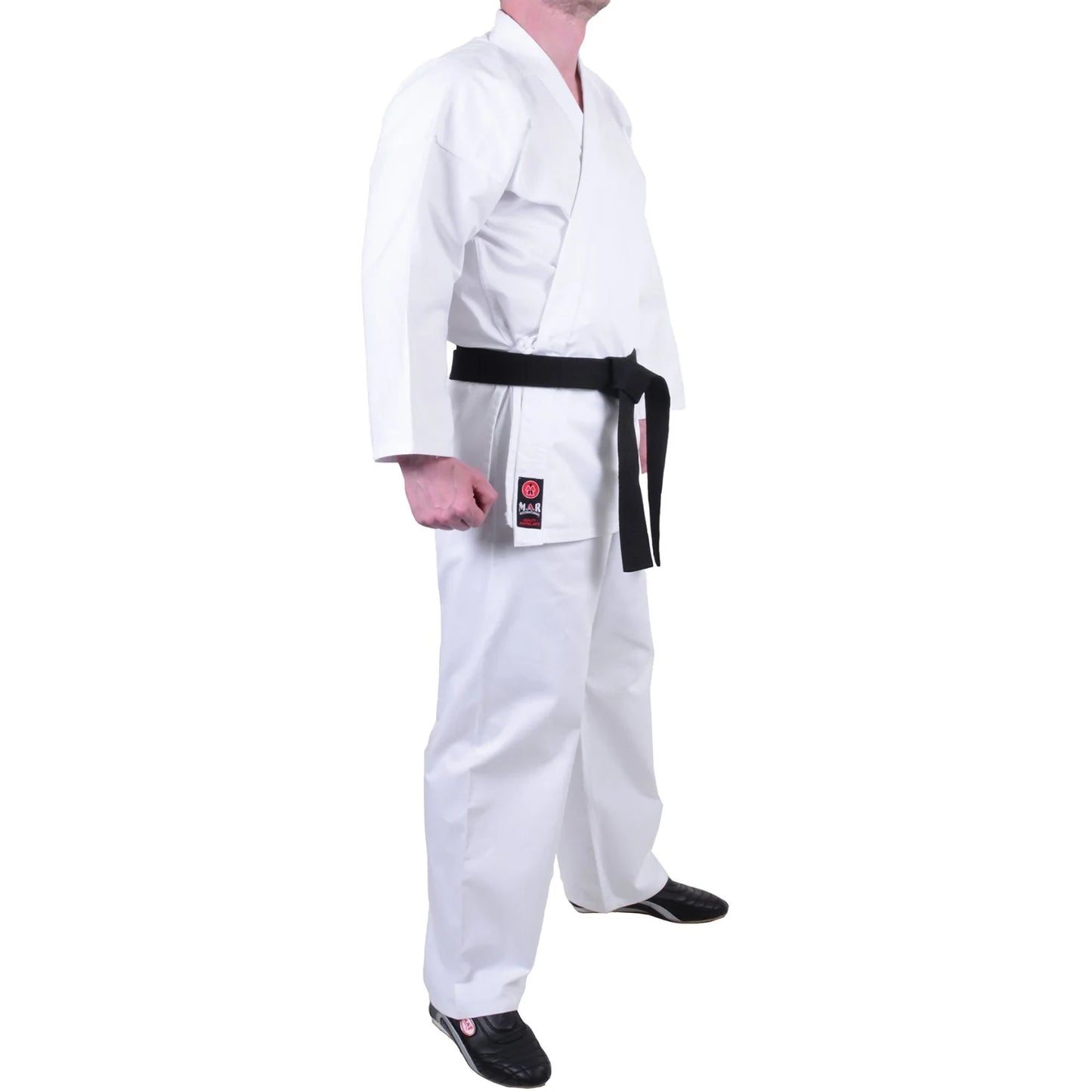 MAR-001B | Traditional White Karate Student Uniform Gi (8.5oz Fabric) + FREE BELT - Uniforms