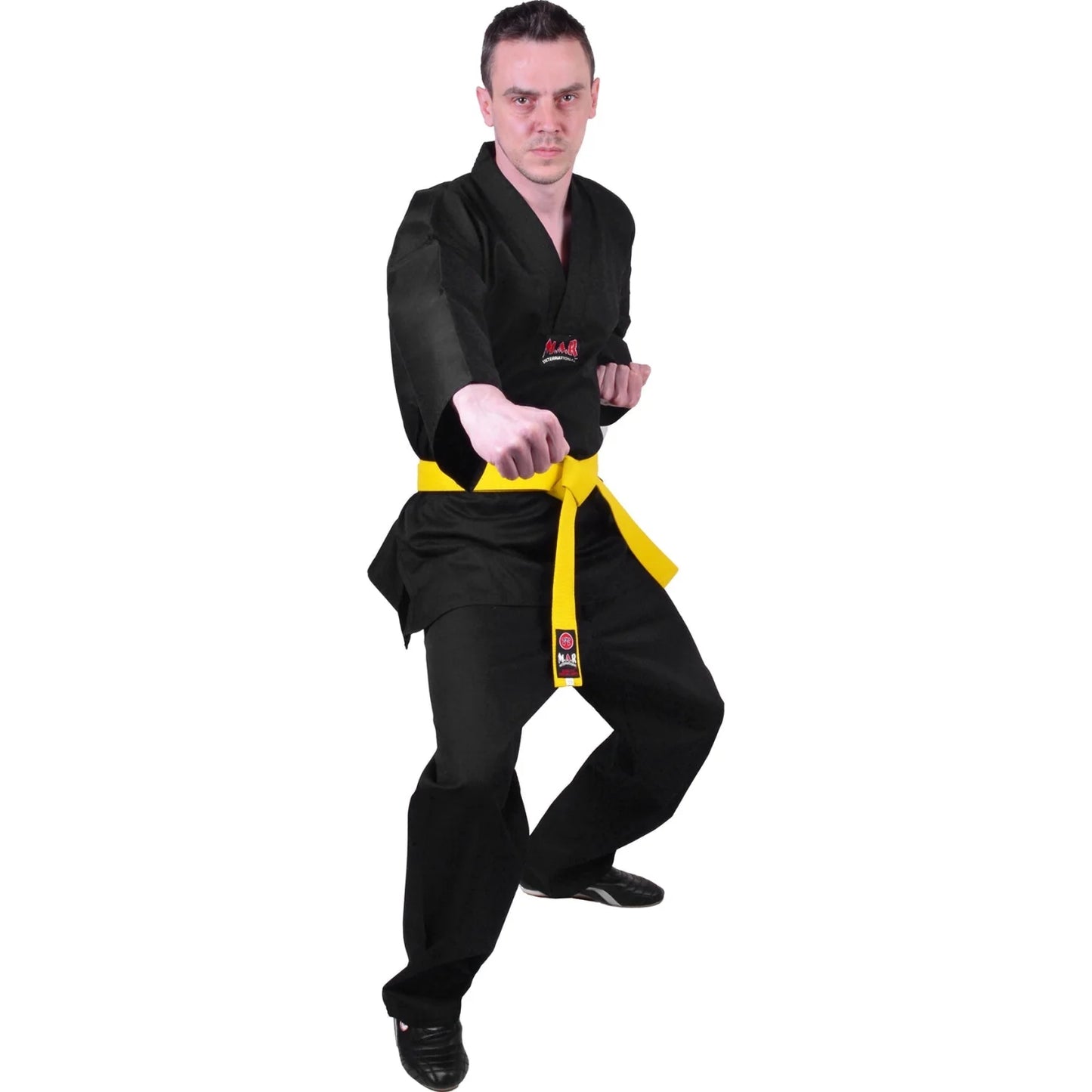 MAR-002 | Black V-Neck Karate Uniform Gi (8oz Fabric) - Uniforms
