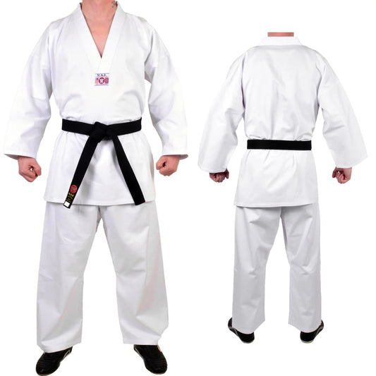MAR-003 | White V-Neck Karate Uniform Gi (8oz Fabric) - Uniforms