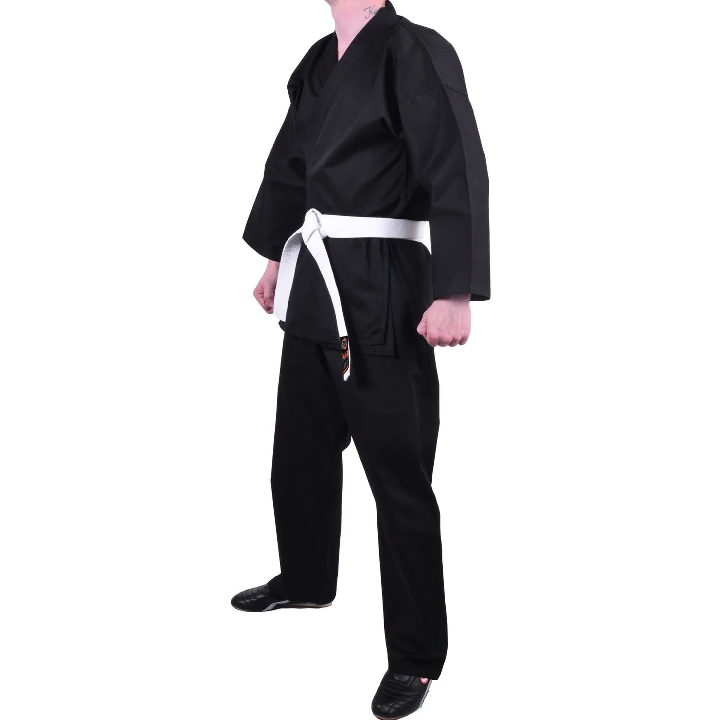 MAR-004A | Black Karate Student Uniform Gi (7.5oz Fabric) + FREE BELT - Uniforms