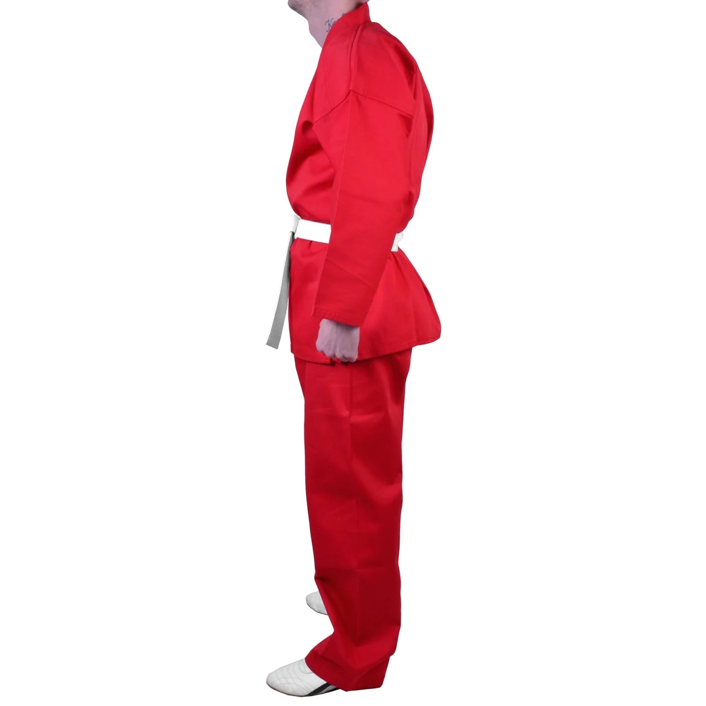 MAR-005A | Red Karate Student Uniform Gi (8oz Fabric) + FREE BELT - Uniforms