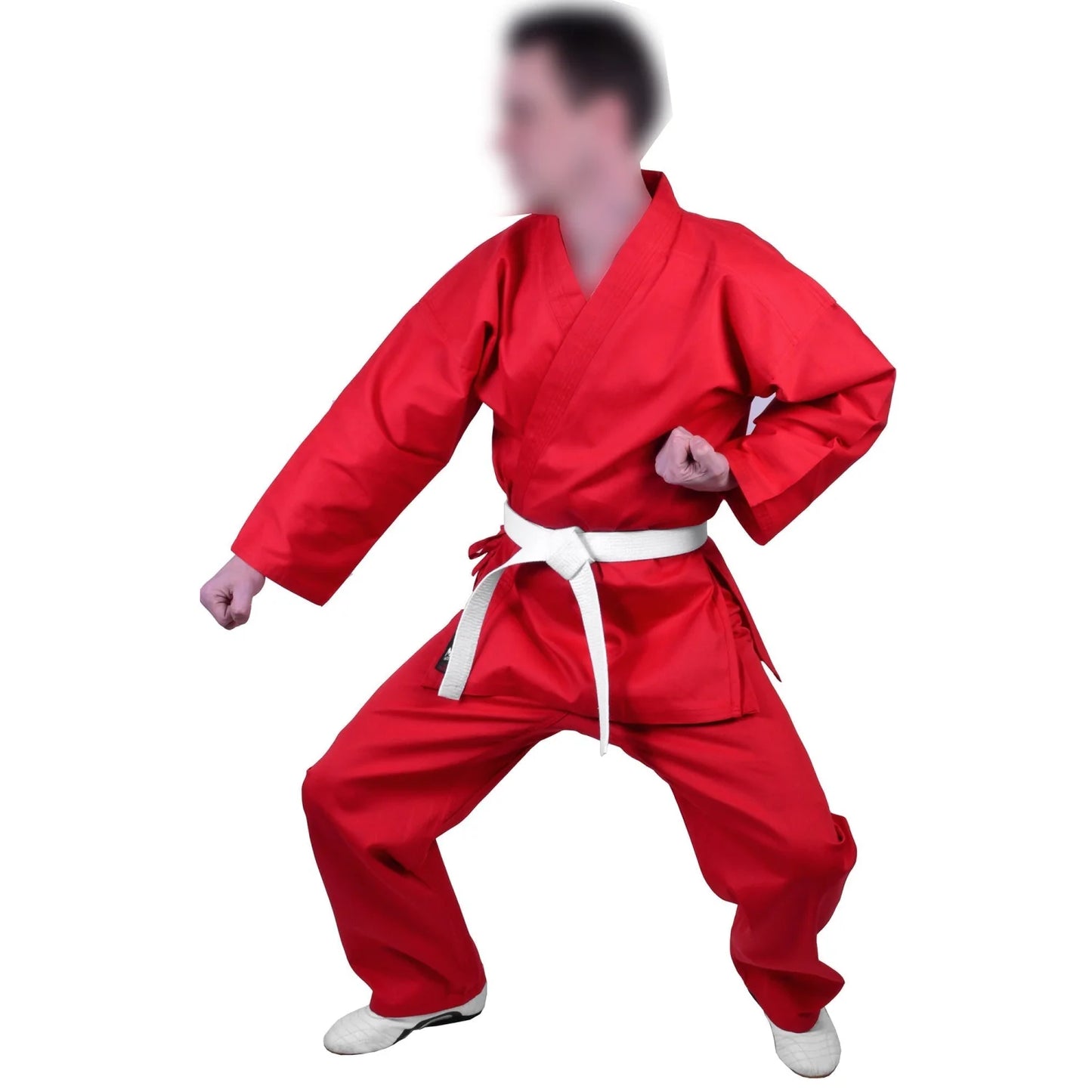 MAR-005A | Red Karate Student Uniform Gi (8oz Fabric) + FREE BELT - Uniforms
