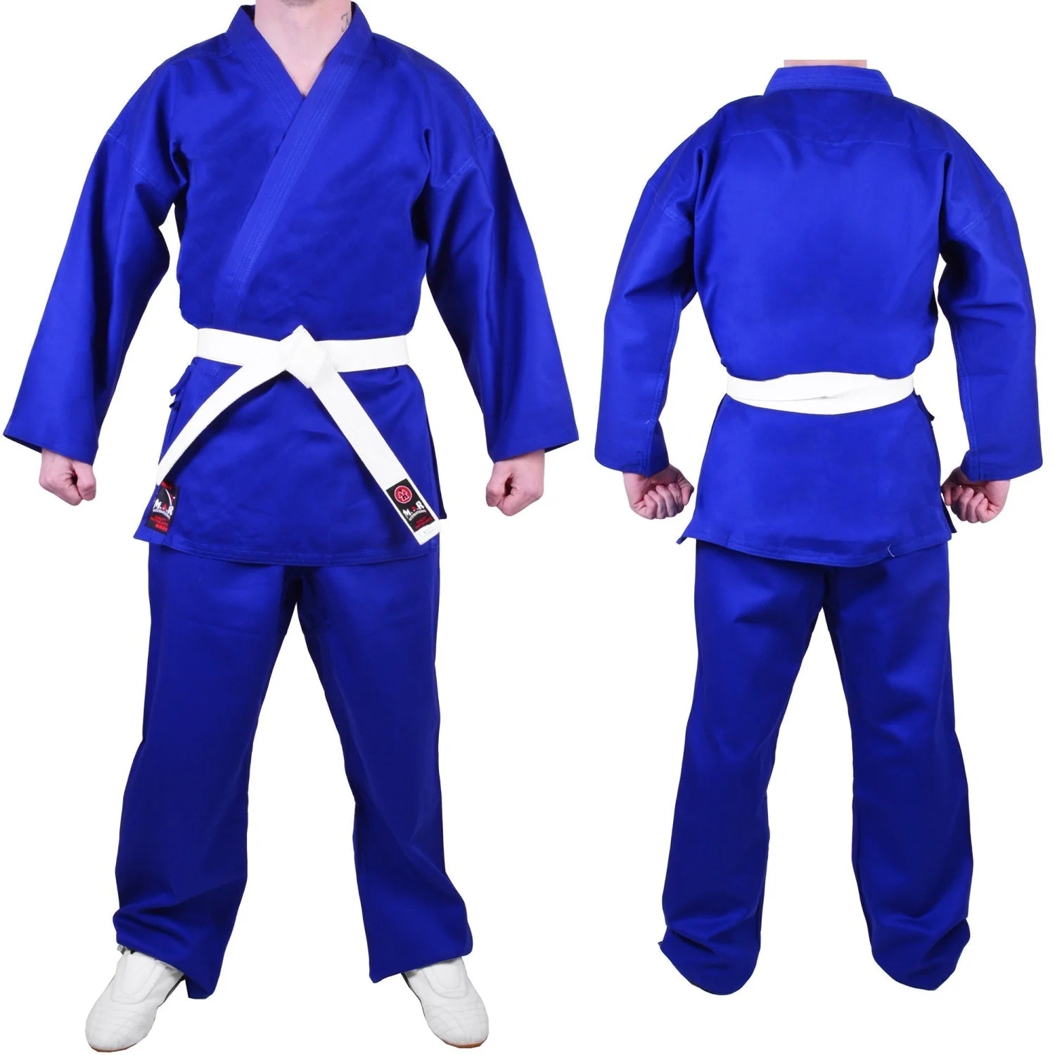 MAR-005B | Blue Karate Student Uniform Gi (8oz Fabric) + FREE BELT - Uniforms