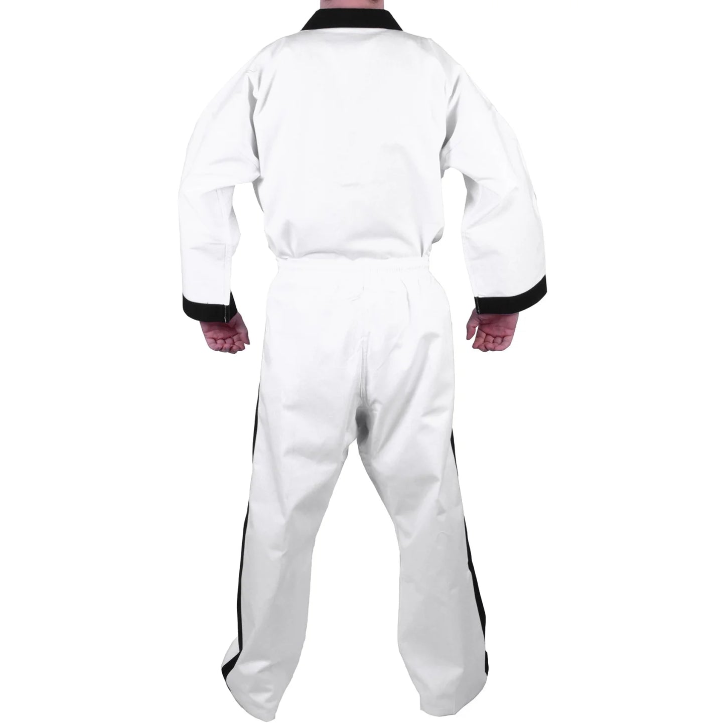 MAR-006 | White Karate & Freestyle Uniform w/ Black Trim (8oz Fabric) - Uniforms