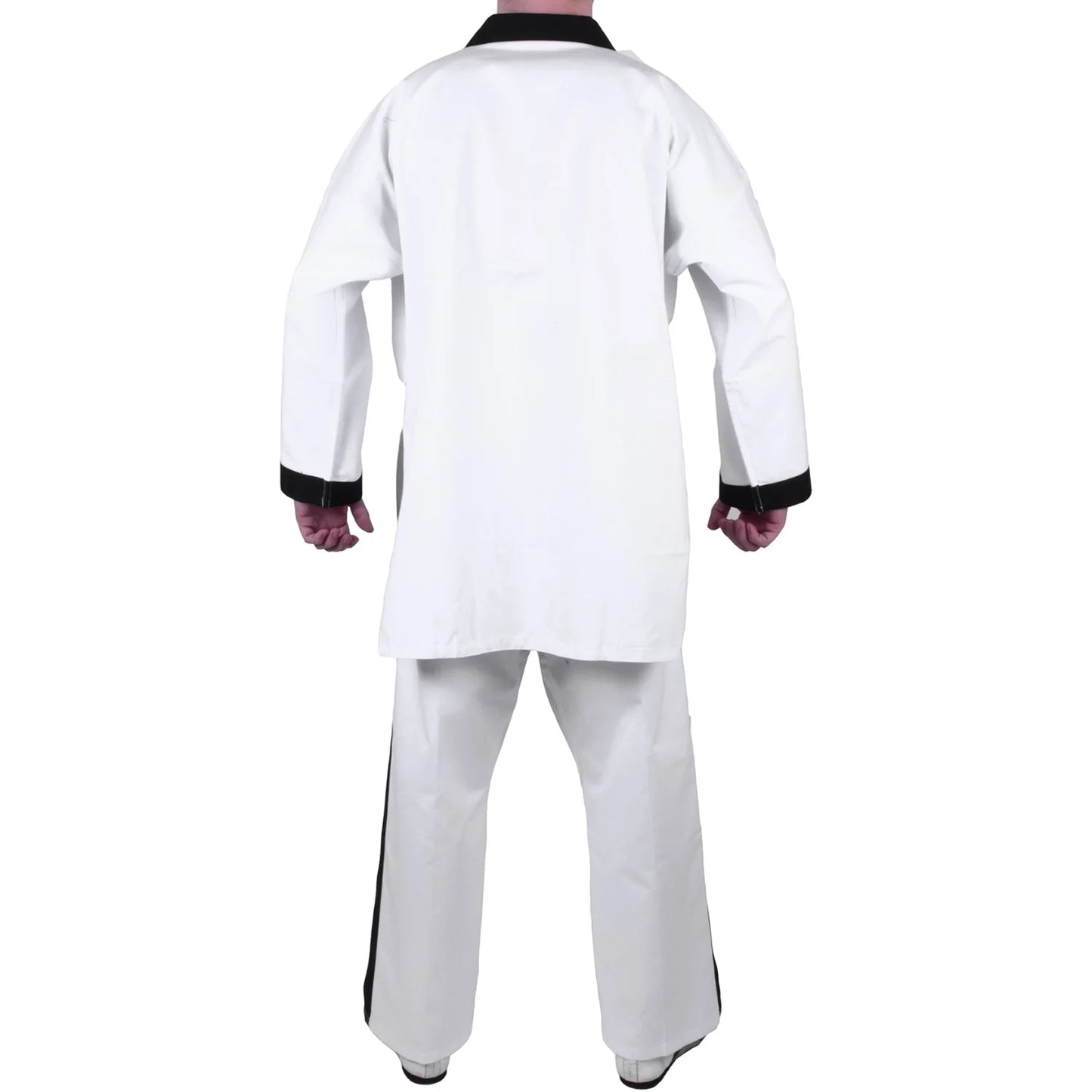 MAR-006 | White Karate & Freestyle Uniform w/ Black Trim (8oz Fabric) - Uniforms