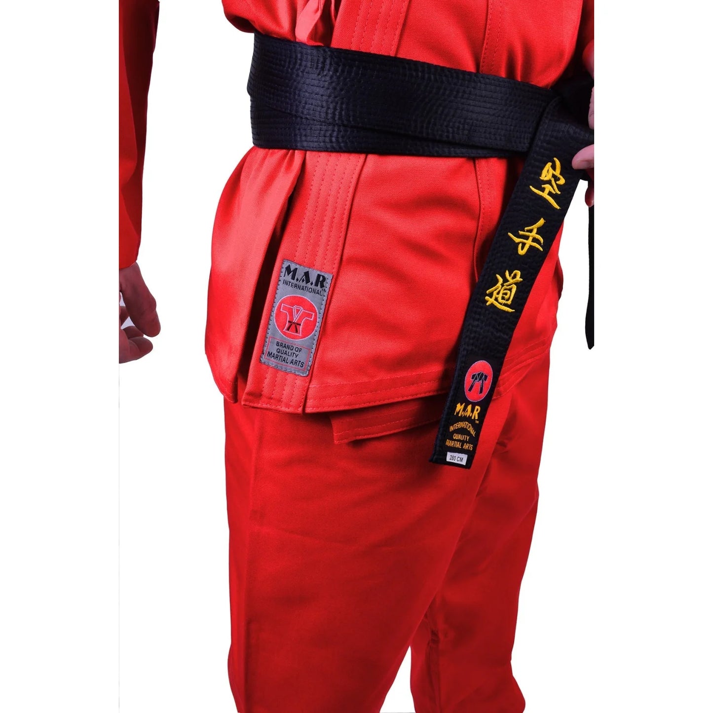 MAR-018 | Red Karate Tournament Heavyweight Uniform (14oz Canvas Fabric) - Uniforms