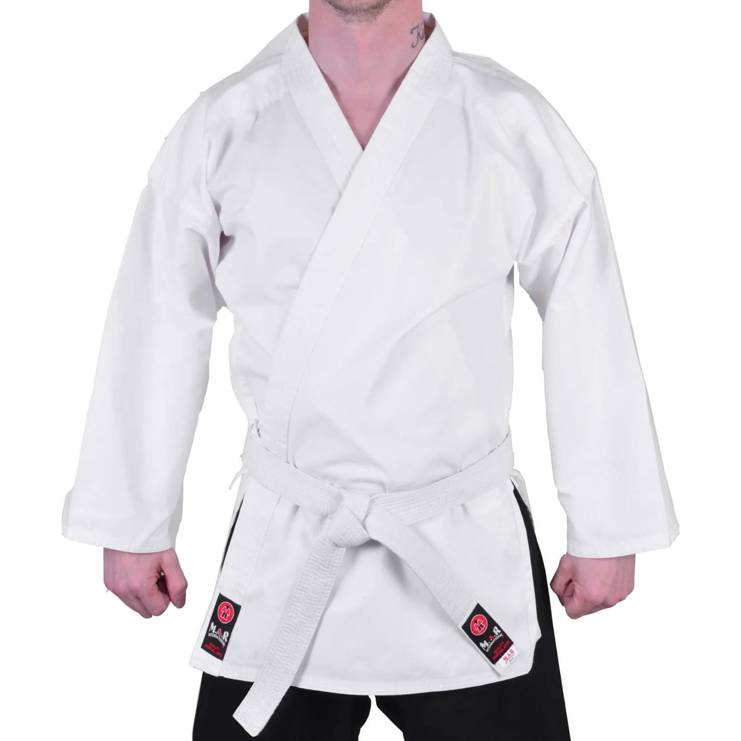 MAR-019A | Traditional White Karate Jacket - Uniforms