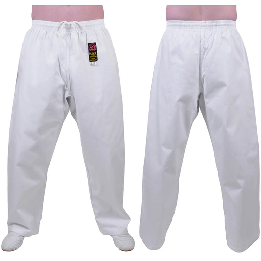 MAR-020A | 8oz White Traditional Karate Trousers - Trousers