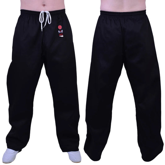 MAR-020B | 8oz Black Traditional Karate Trousers - Trousers