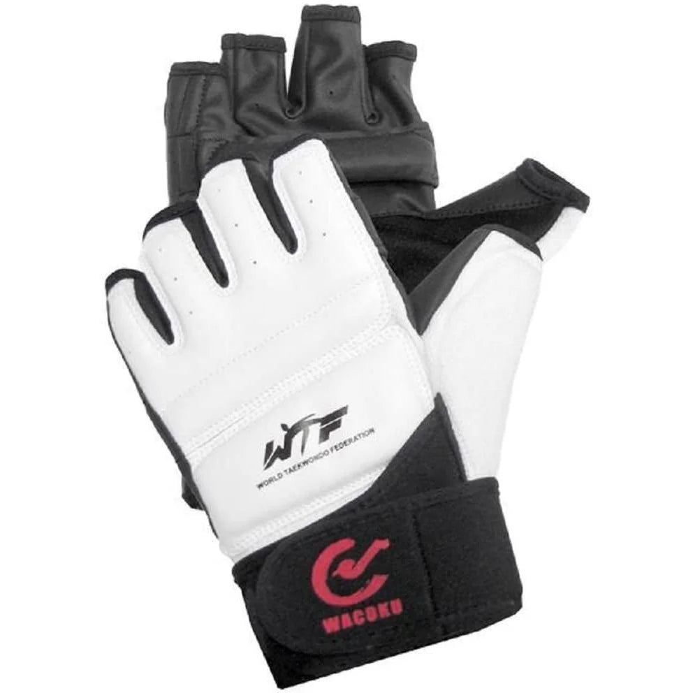 MAR-035A | WT Approved Black & White Taekwondo Gloves - Small Accessories