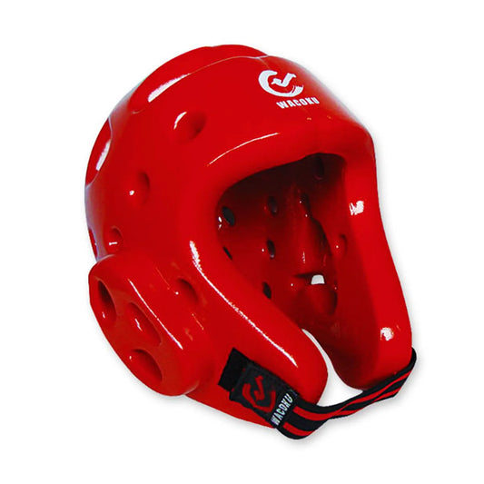 MAR-036A | WT Approved Red Taekwondo Head Guard - Head Guard