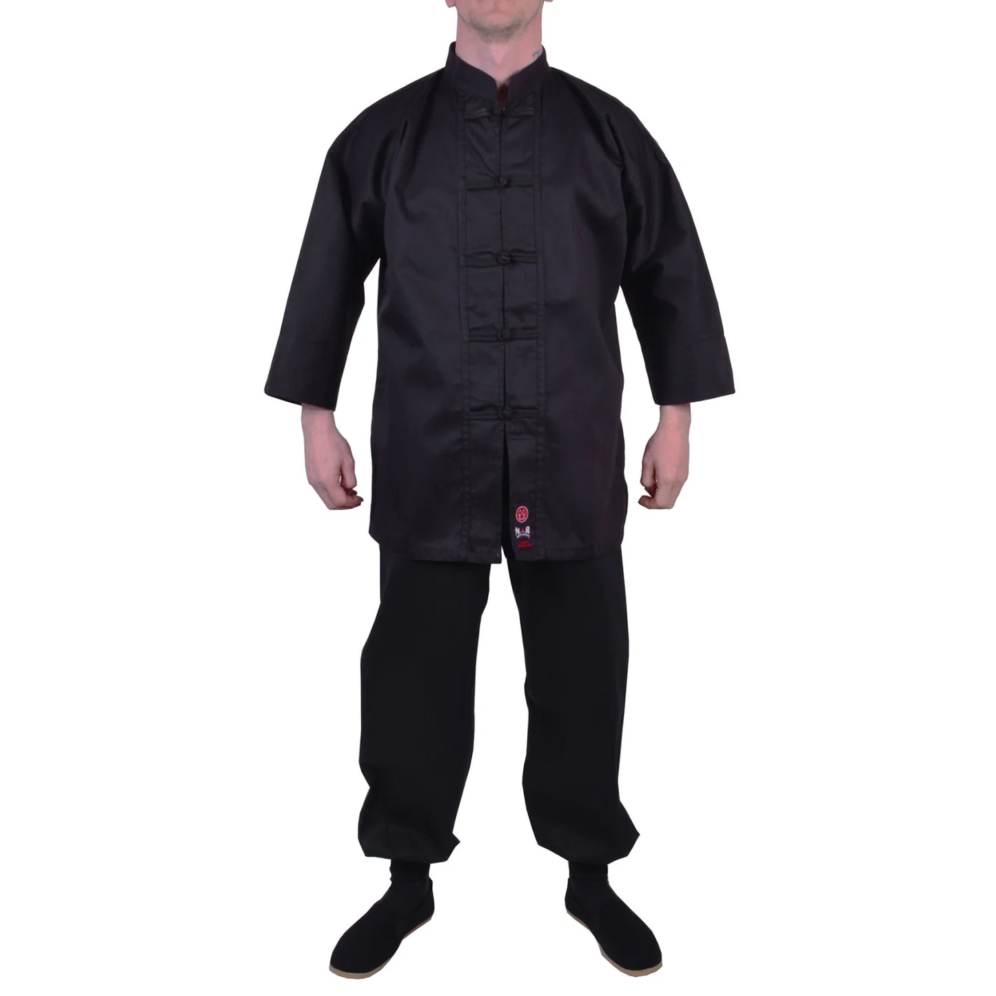 MAR-044 | Black Medium Weight Kung-Fu Uniform For Students - Uniforms