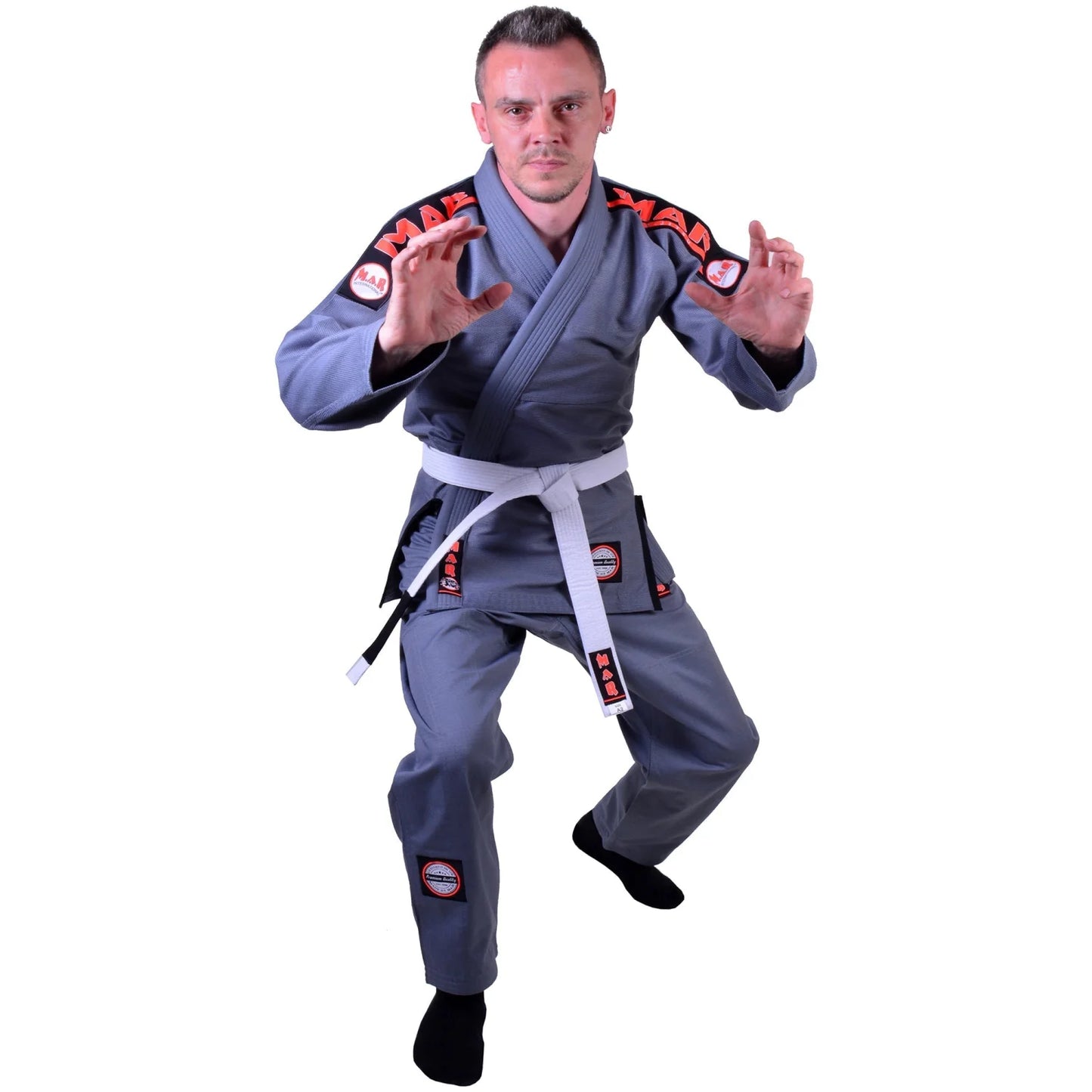 MAR-061D | Grey Brazilian Jiu-Jitsu Uniform - Uniforms