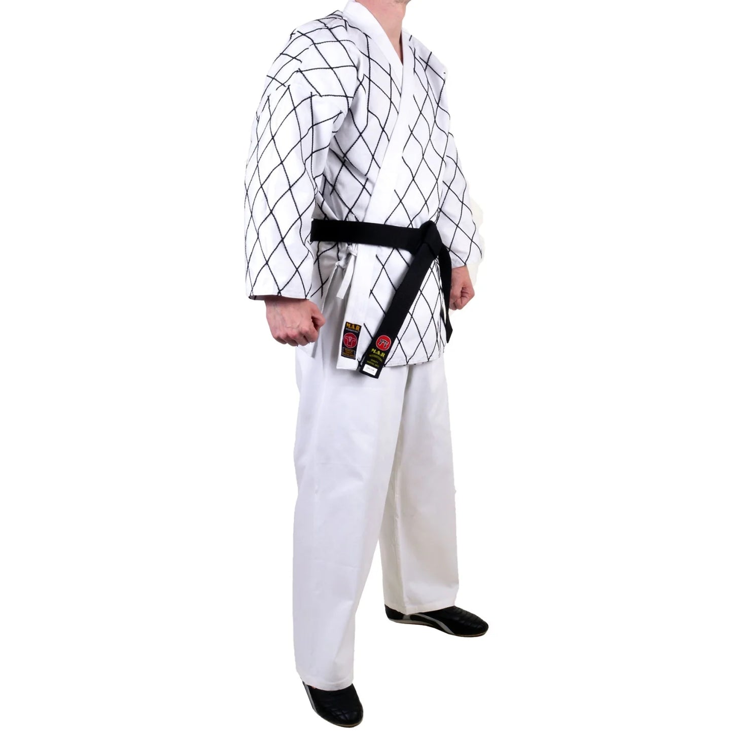 MAR-070 | White Hapkido Uniform w/ Cross Design - Uniforms