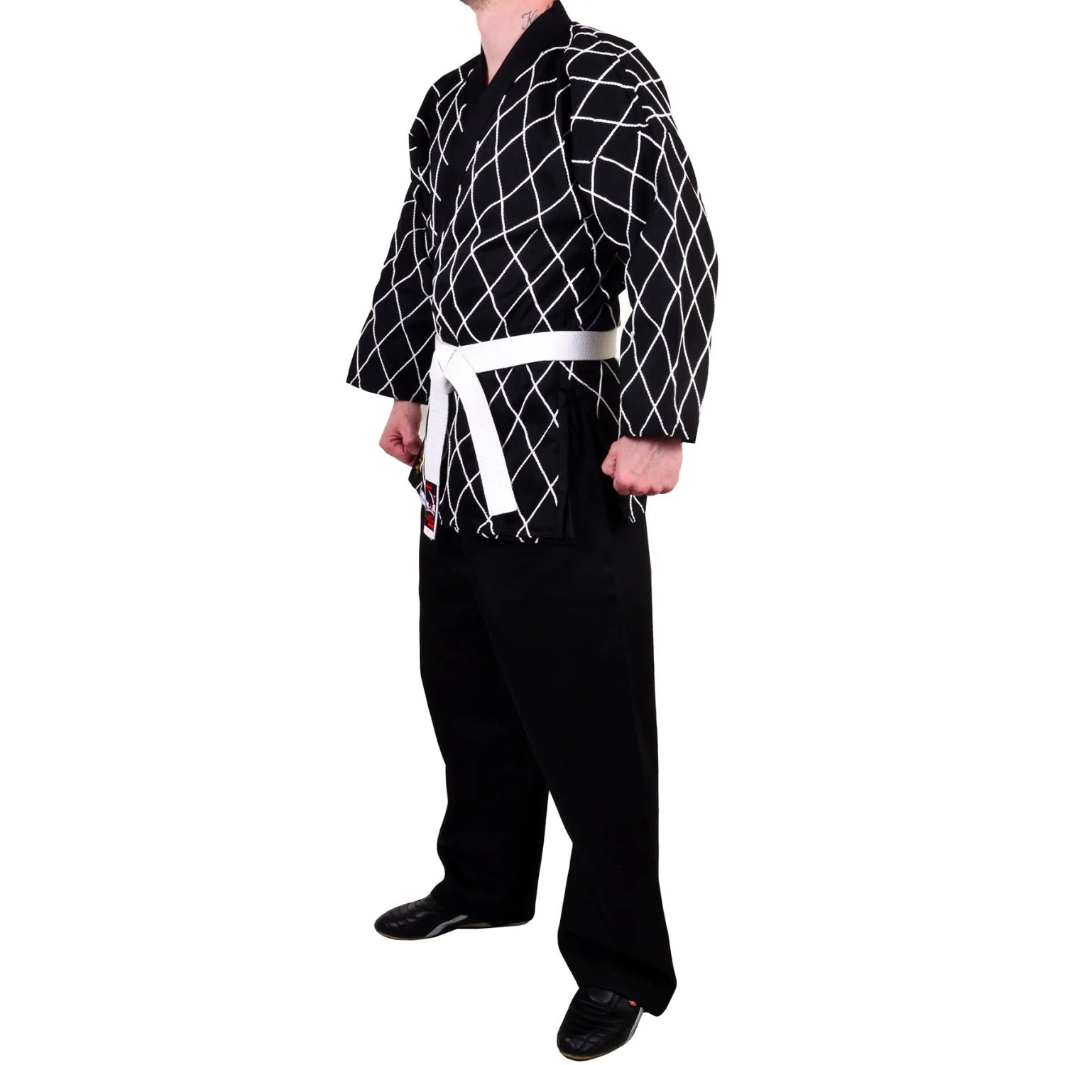 MAR-071 | Black Hapkido Uniform w/ Cross Design - Uniforms