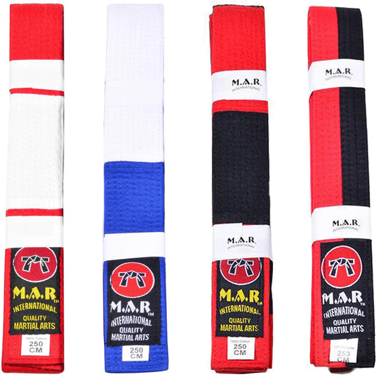 MAR-080 | Block Stripe Colour Rank Belts (A-D) - Belts