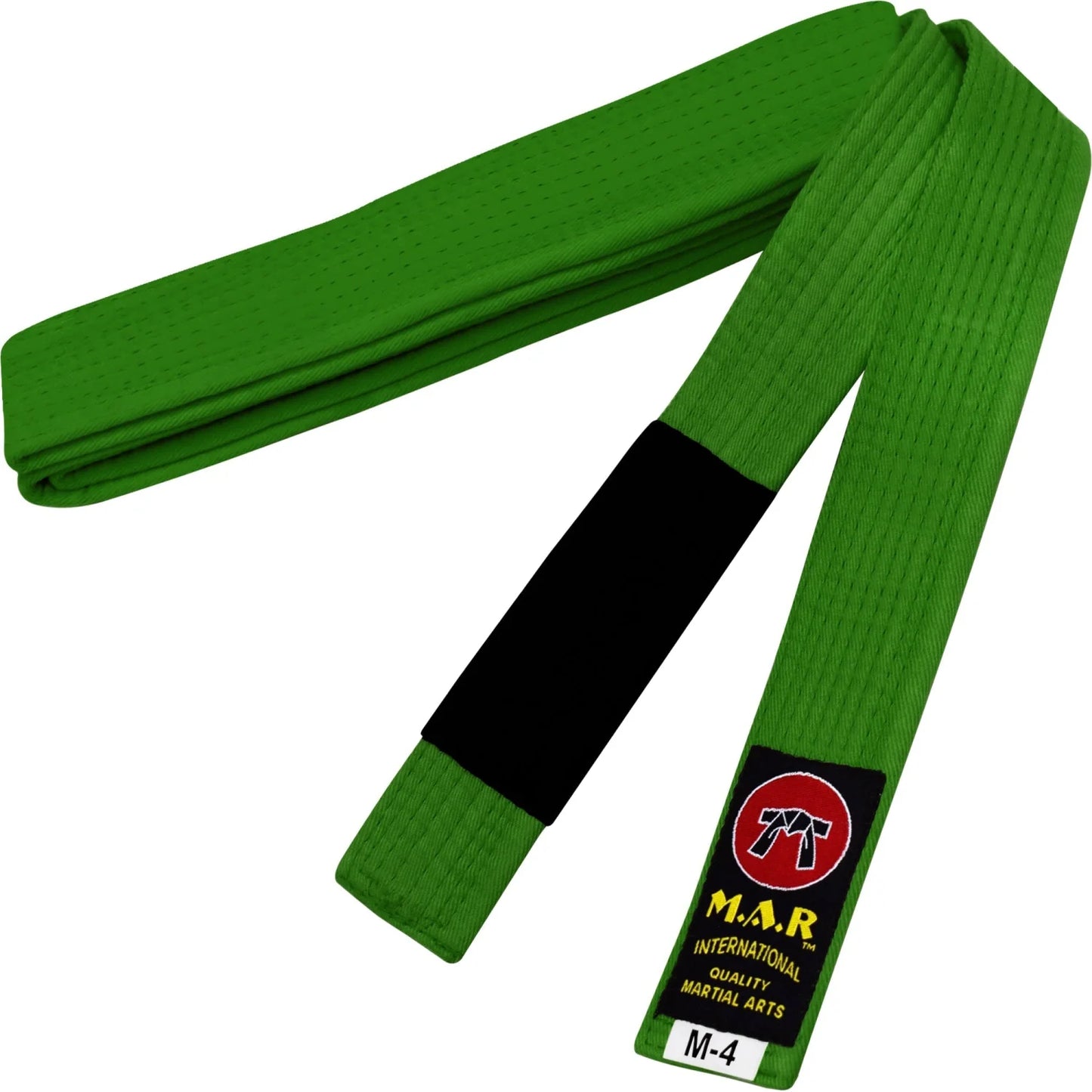MAR-082 | Brazilian Jiu-Jitsu Ranking Belts Size A1 to A4 (Adult Sizes) - Green (E) / A1 / Wholesale - Belts