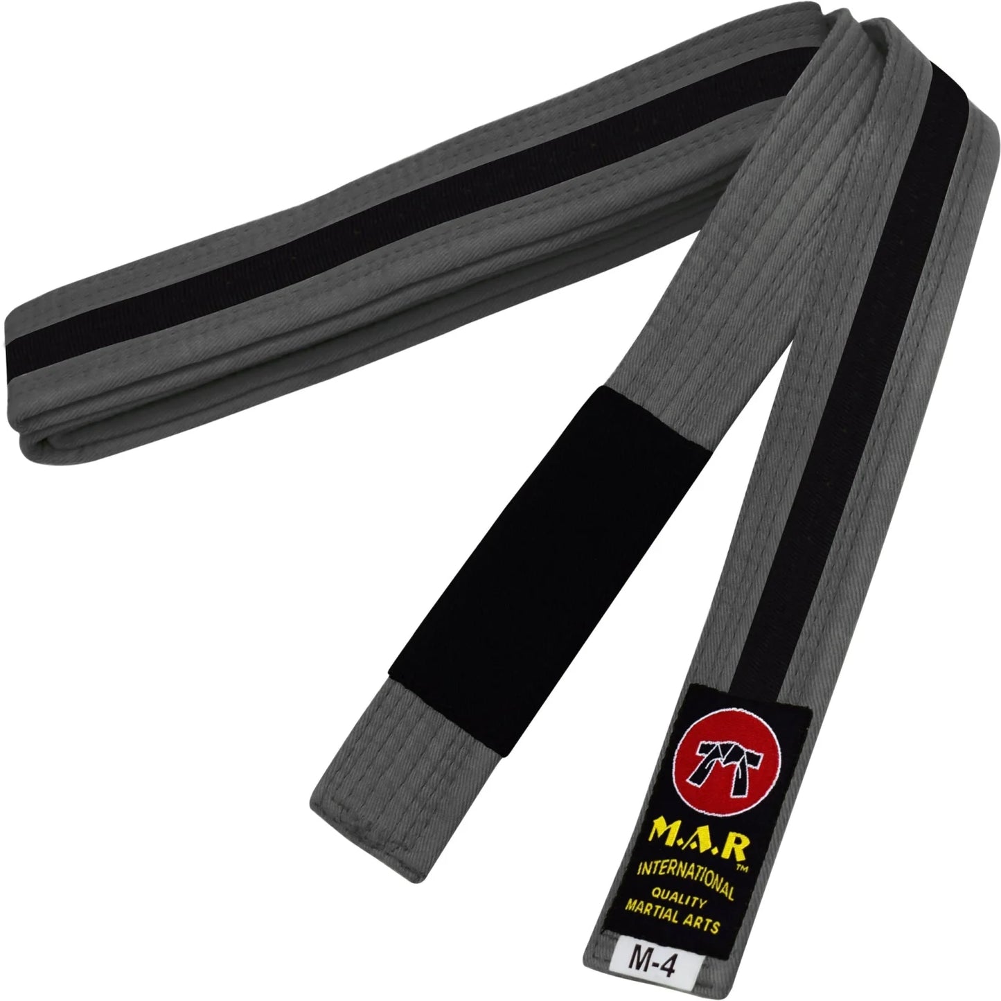 MAR-082 | Brazilian Jiu-Jitsu Ranking Belts Size M0 to M4 (Child Sizes) - Grey & Black (L) / M0 / Wholesale - Belts