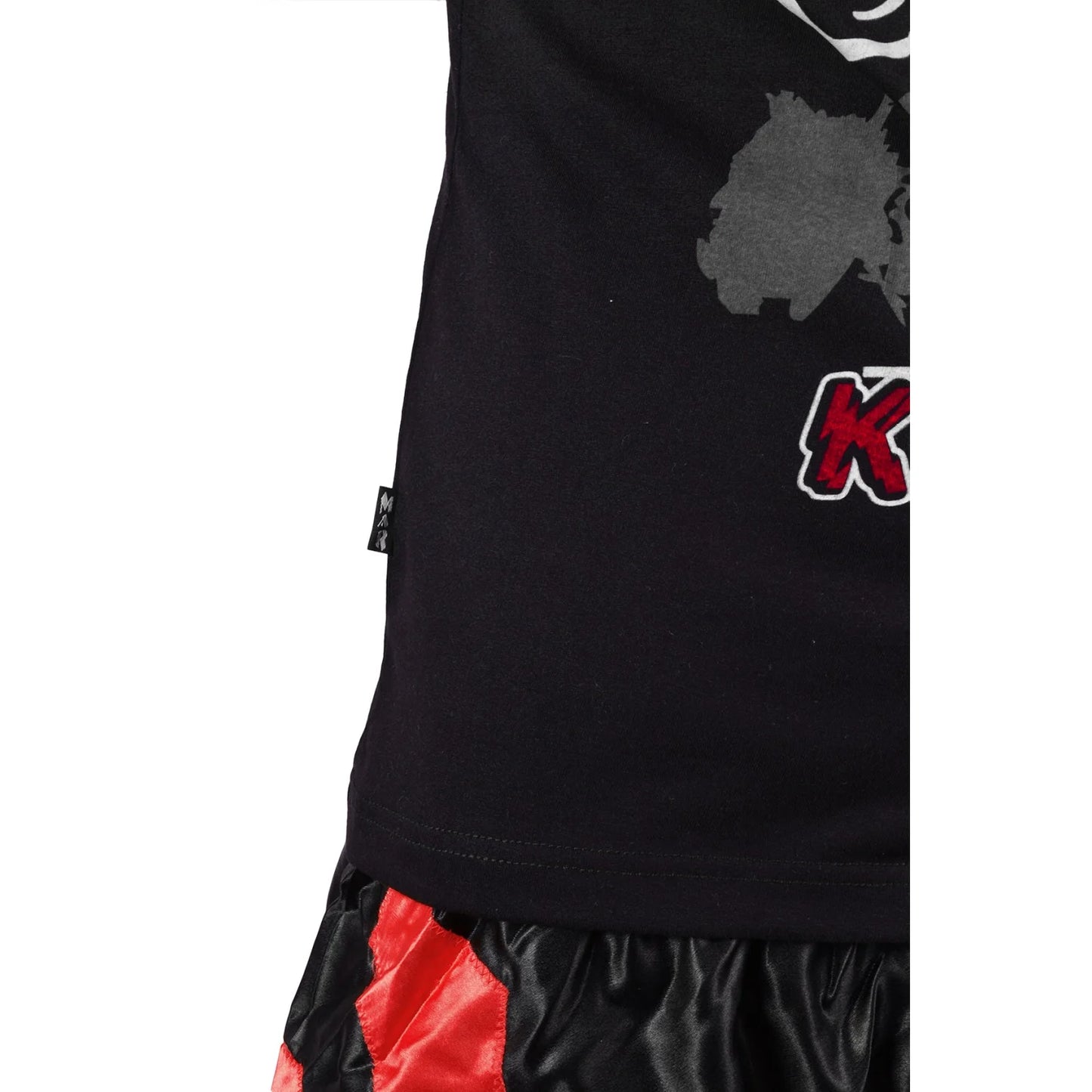 MAR-084C | Black Round-Neck Karate T-Shirt - T-Shirts