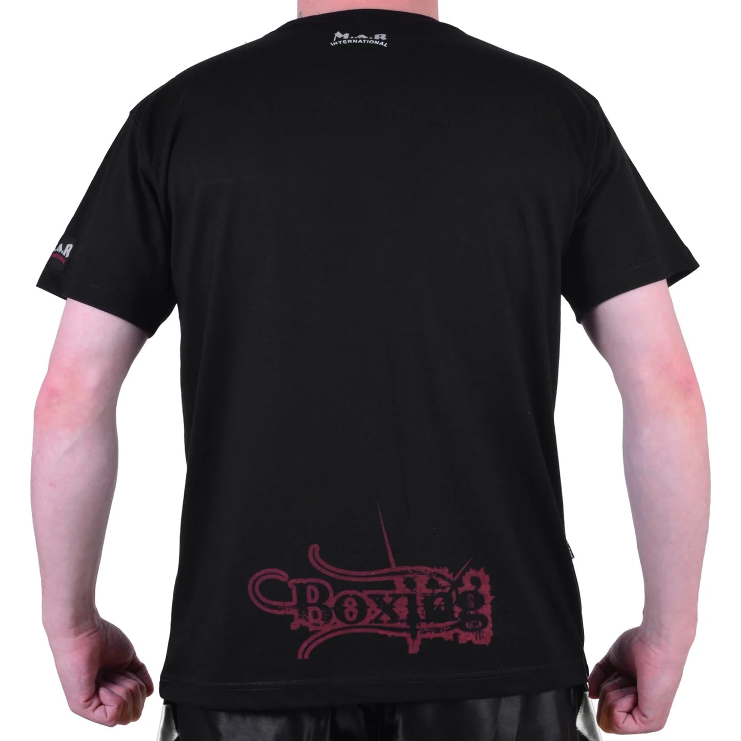 MAR-084I | Black Round-Neck Boxing T-Shirt - T-Shirts