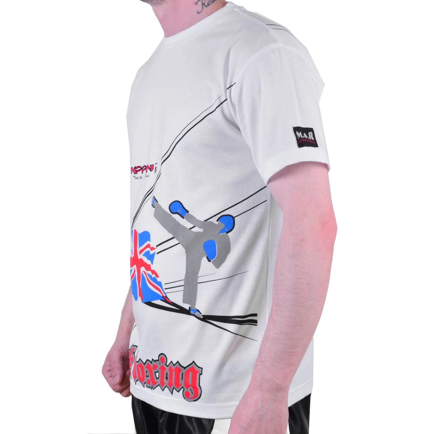 MAR-084L | Black Round-Neck Kickboxing T-Shirt - T-Shirts