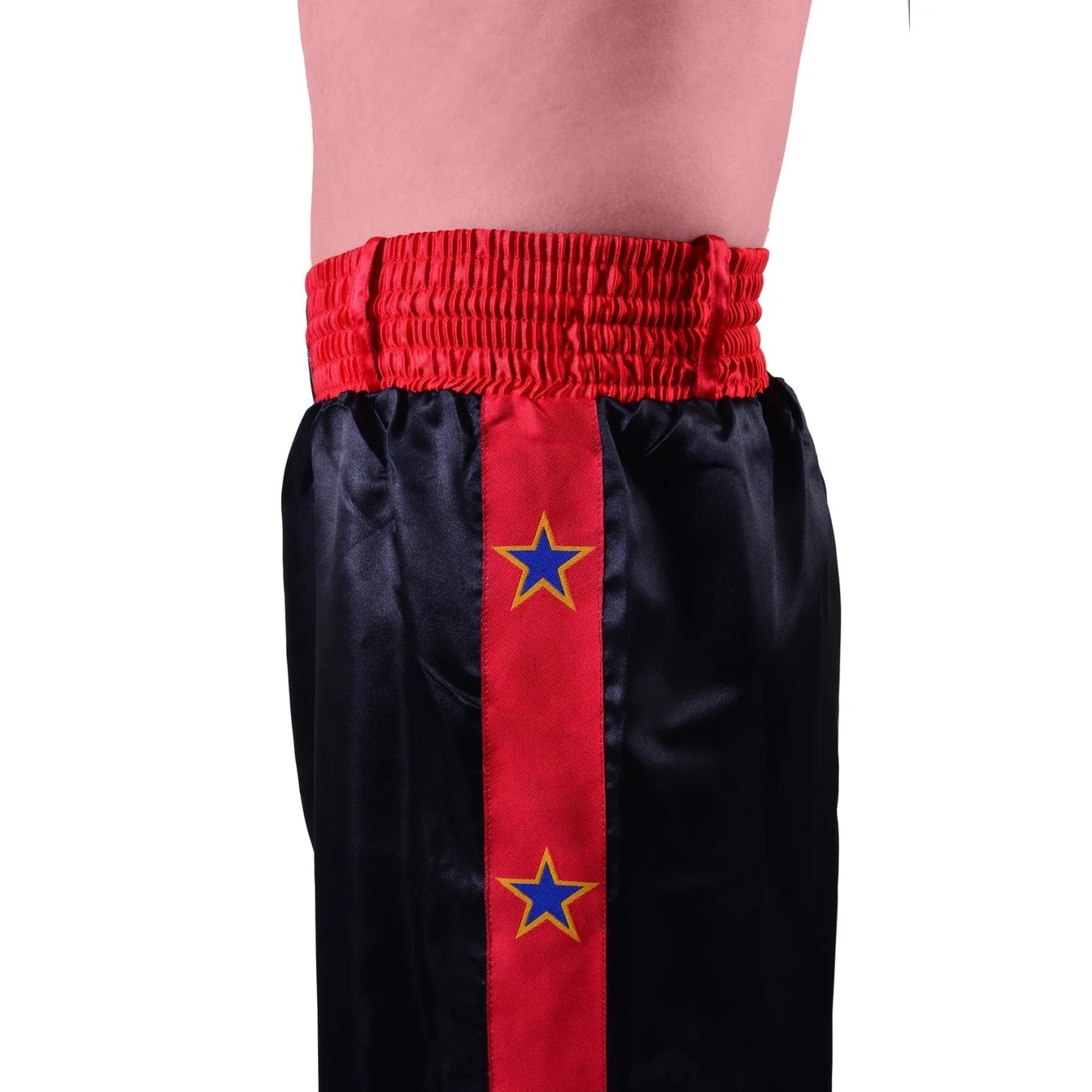 MAR-086B | Black Stripe Freestyle Trouser w/ Stars - Trousers