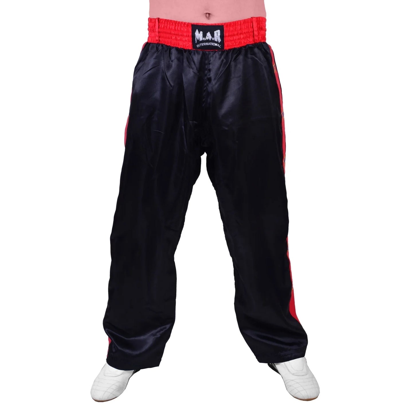 MAR-086B | Black Stripe Freestyle Trouser w/ Stars - Trousers