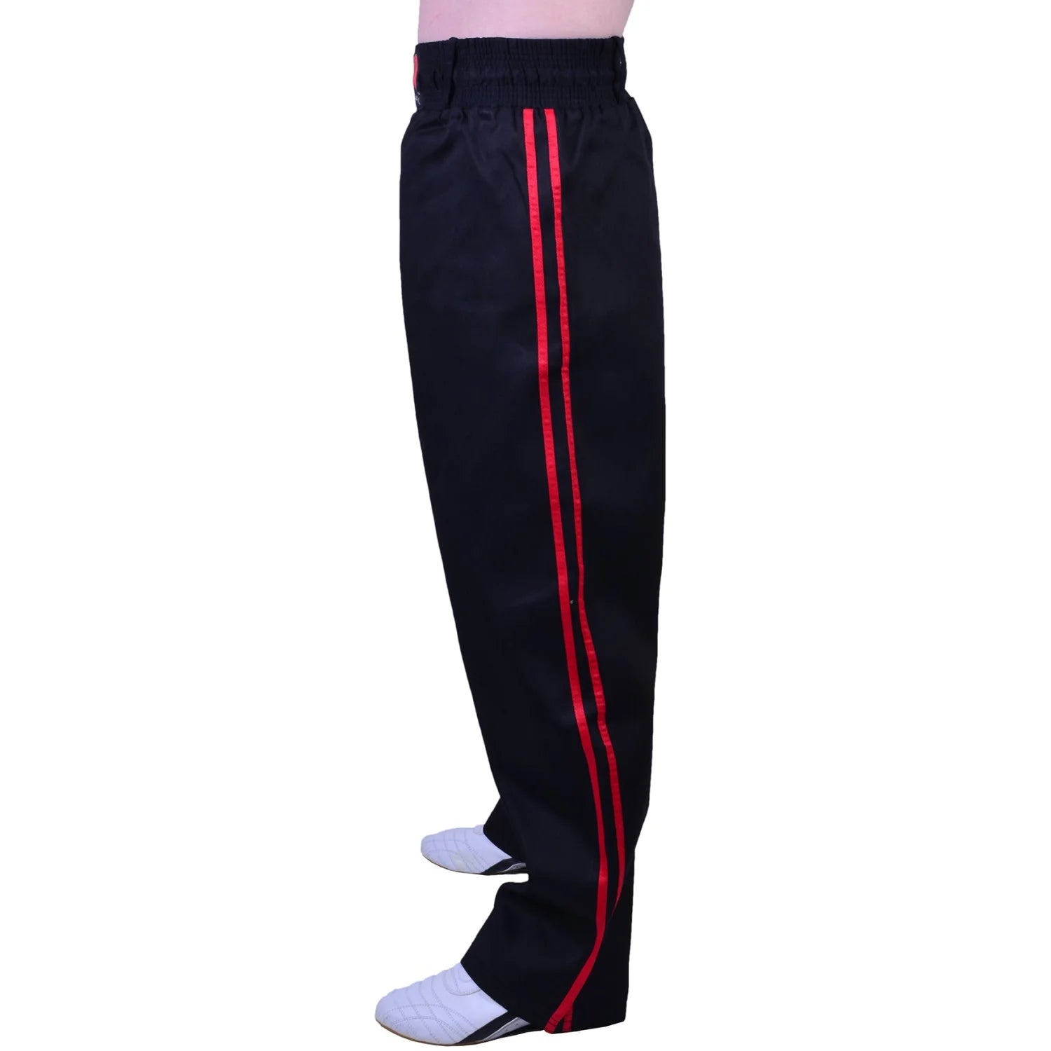 MAR-088E | Black & Red Kickboxing & Freestyle Two-Striped Trousers - Trousers
