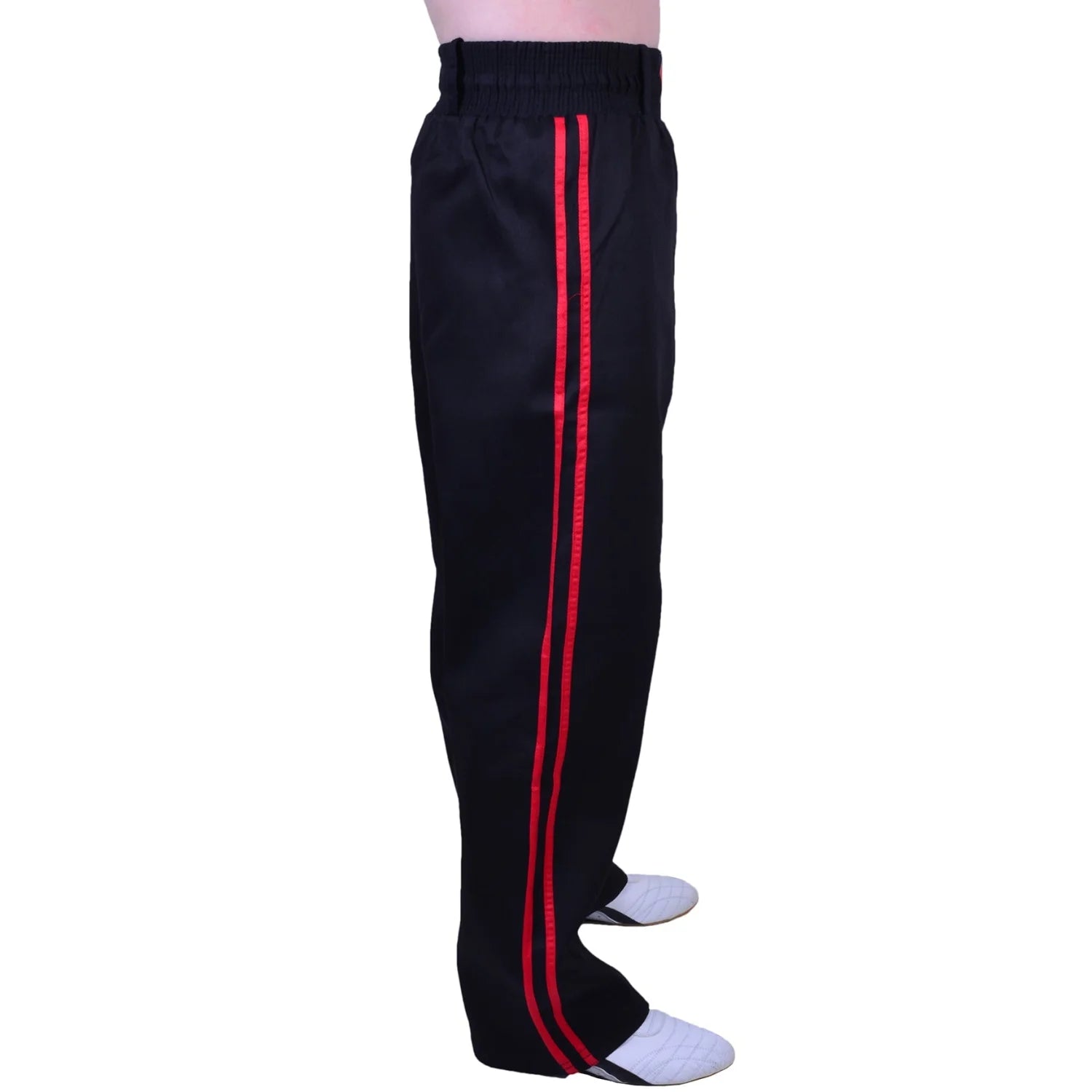MAR-088E | Black & Red Kickboxing & Freestyle Two-Striped Trousers - Trousers
