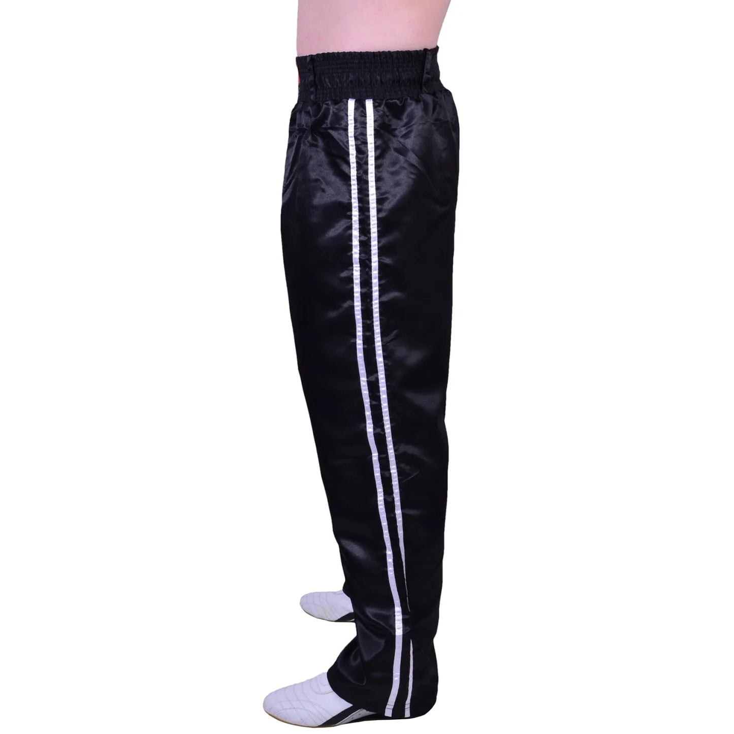 MAR-089A | Full Contact Black + White Kickboxing & Freestyle Trousers - Trousers