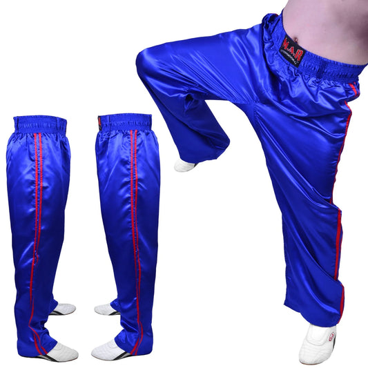 MAR-089B | Full Contact Blue + Red Kickboxing & Freestyle Trousers - Trousers