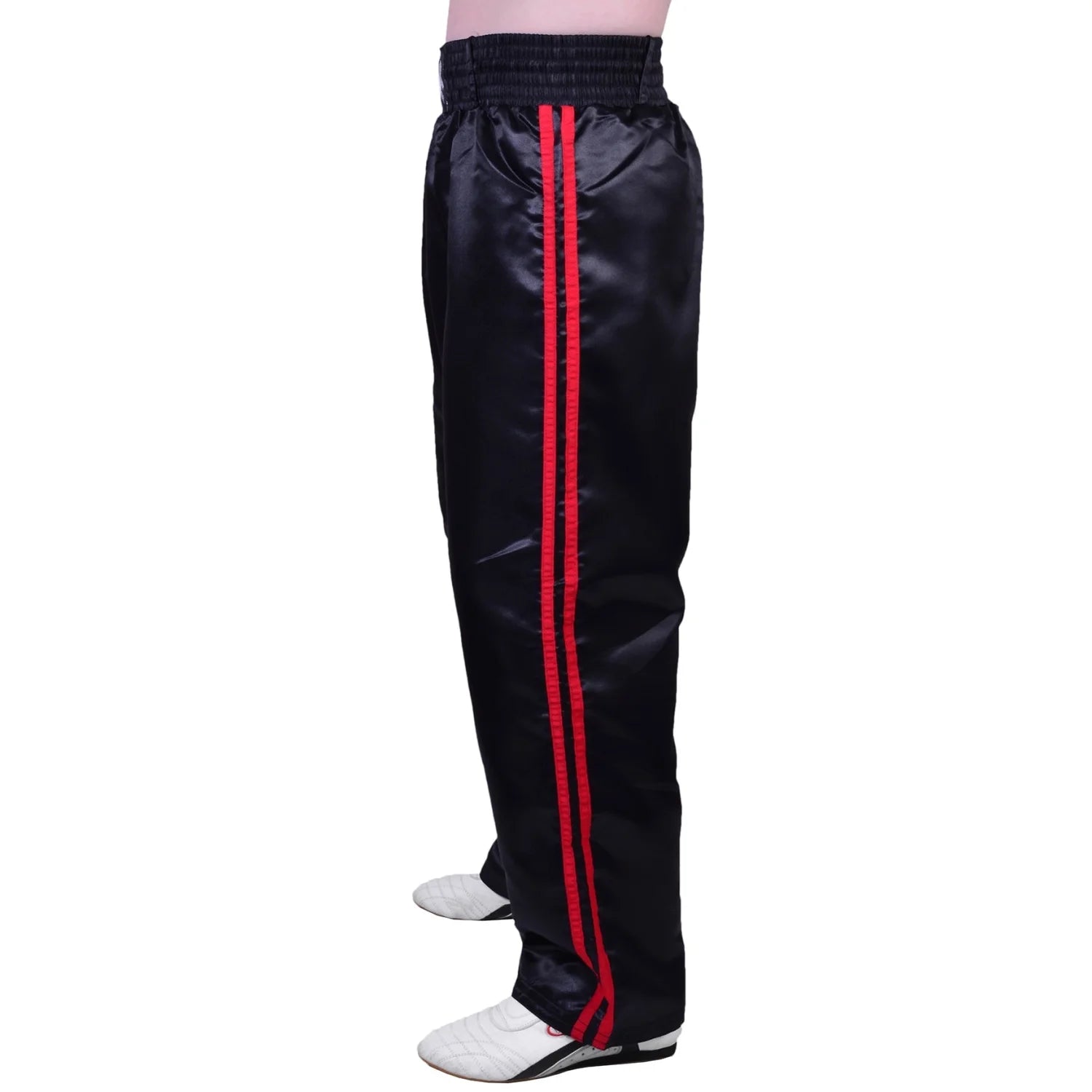 MAR-089E | Full Contact Black + Red Kickboxing & Freestyle Trousers - Trousers