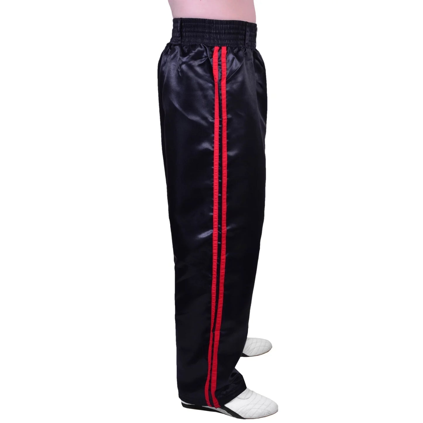MAR-089E | Full Contact Black + Red Kickboxing & Freestyle Trousers - Trousers