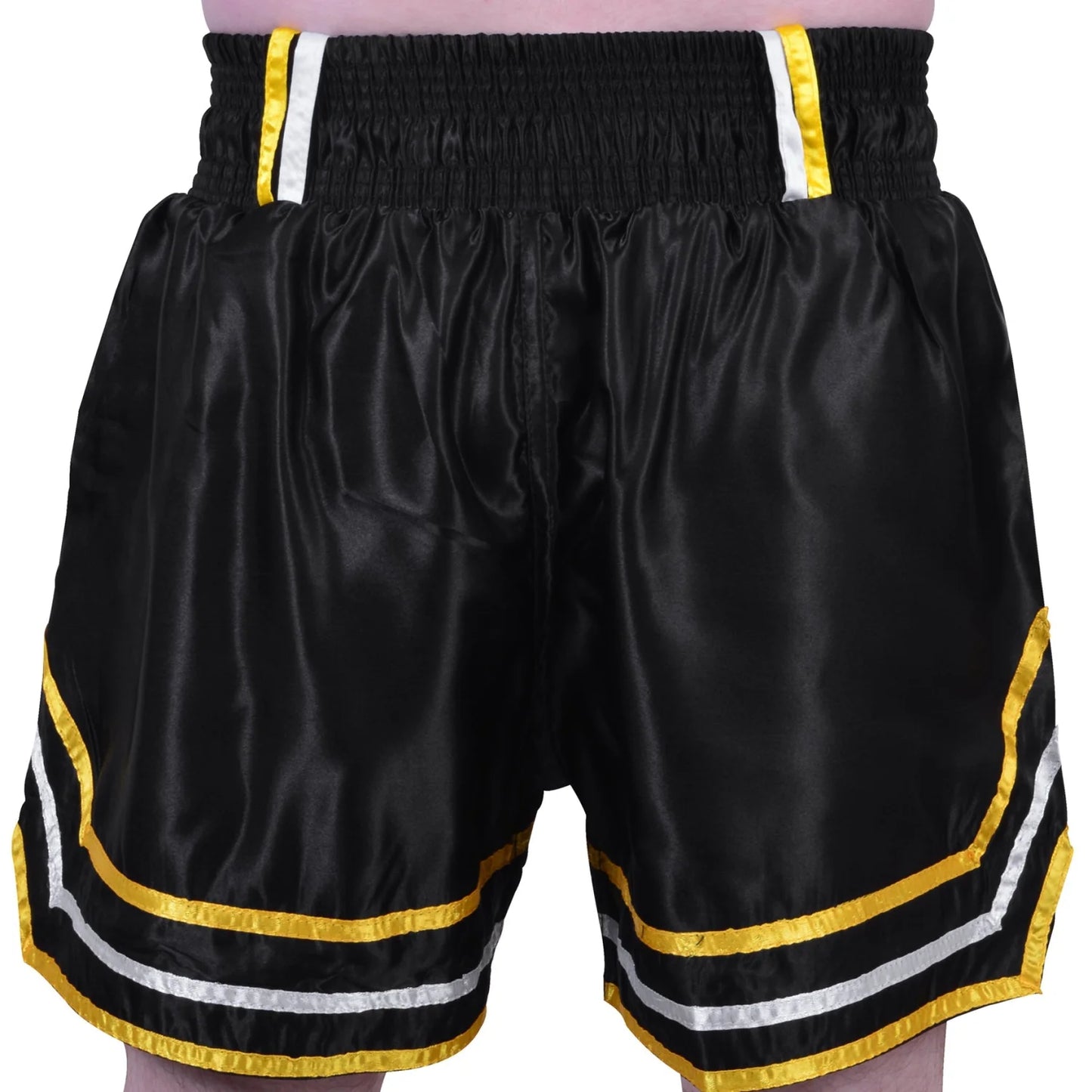 MAR-091B | Black Kickboxing & Thai Boxing Shorts w/ Tiger Emblem - Shorts
