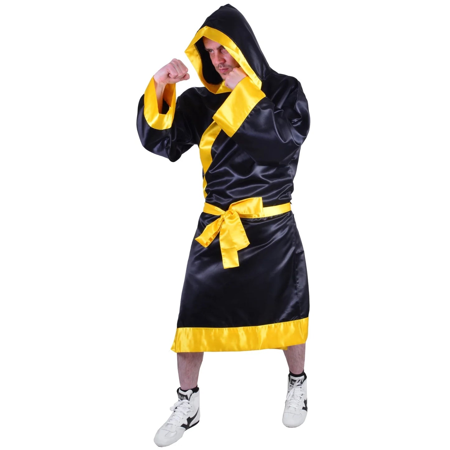 MAR-097A | Yellow & Black Boxing and Kickboxing Robe - Robes