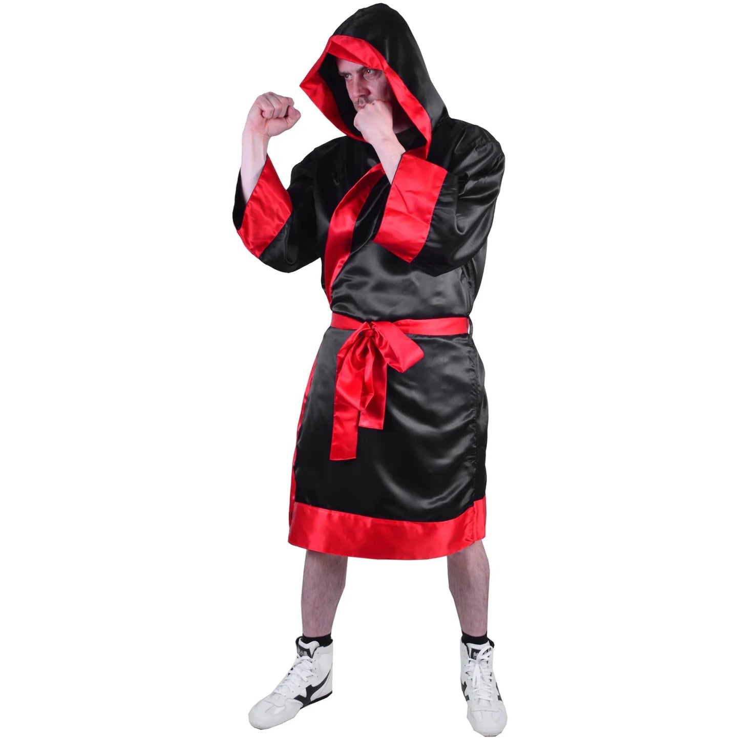 MAR-097C | Red & Black Boxing & Kickboxing Robe - Robes