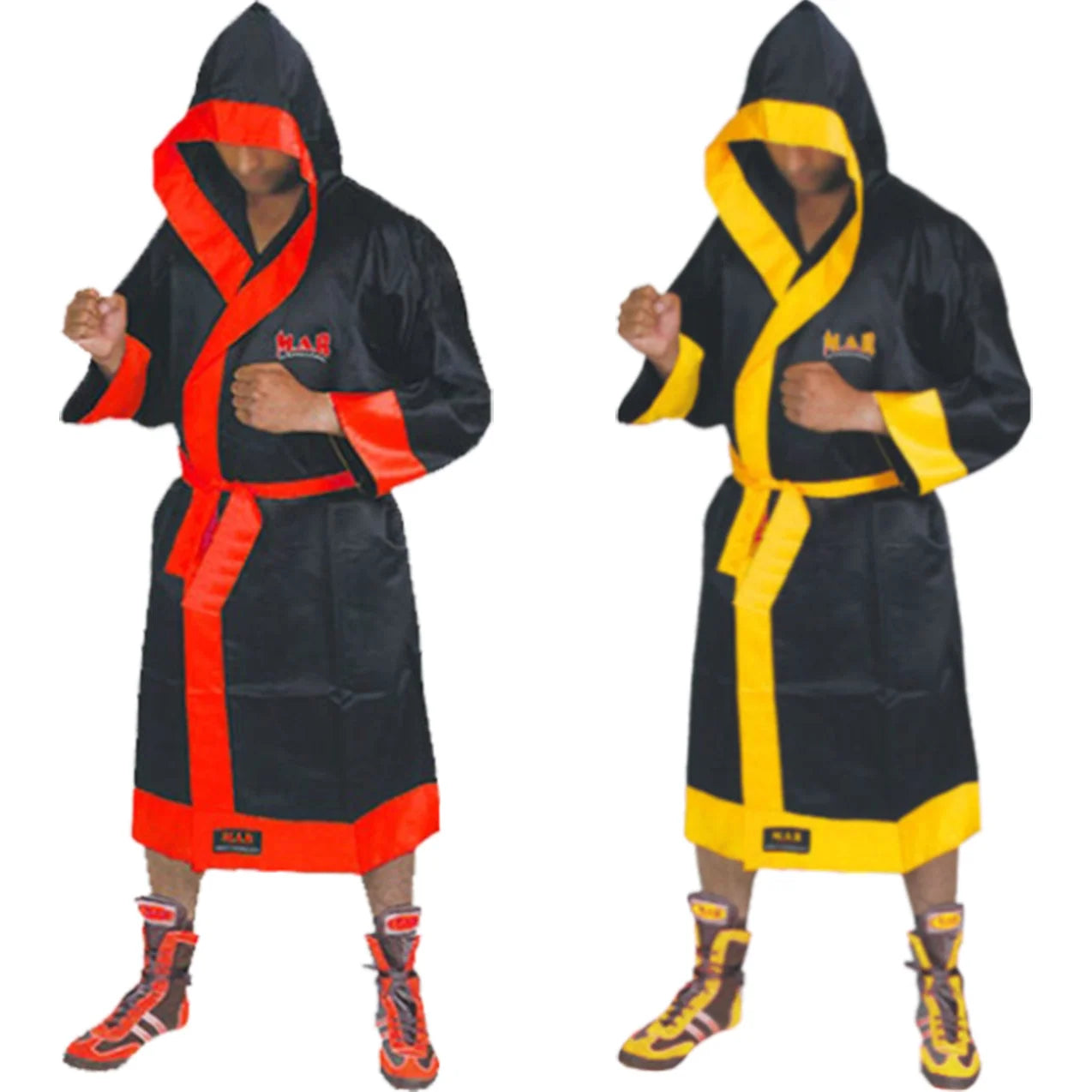 MAR-098A | Black/Red Boxing and Kickboxing Robe - Robes