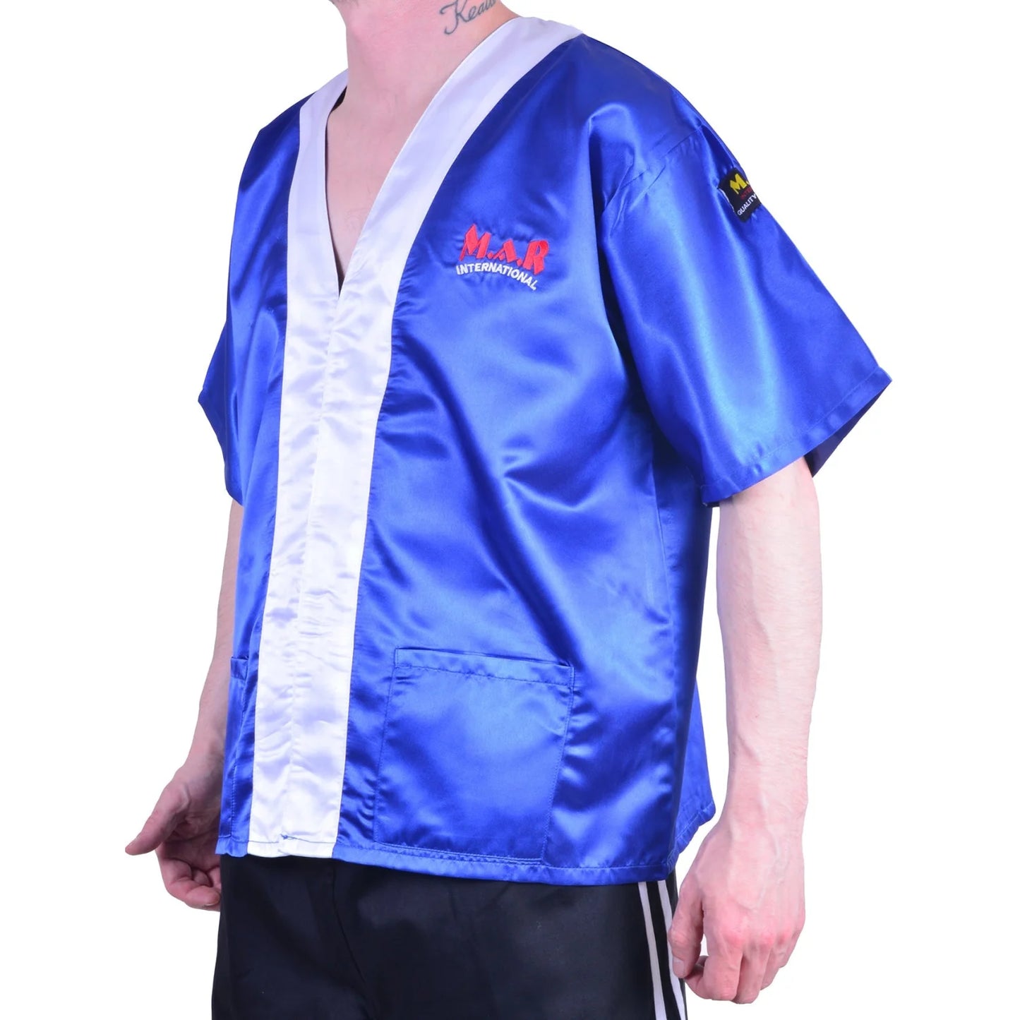 MAR-099C | Blue Boxing Cornerman’s Jacket - Robes
