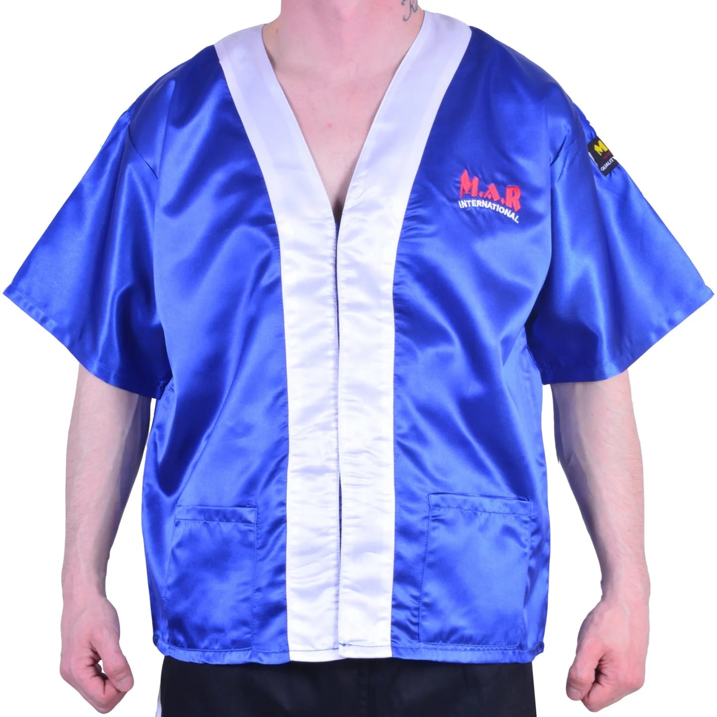 MAR-099C | Blue Boxing Cornerman’s Jacket - Robes