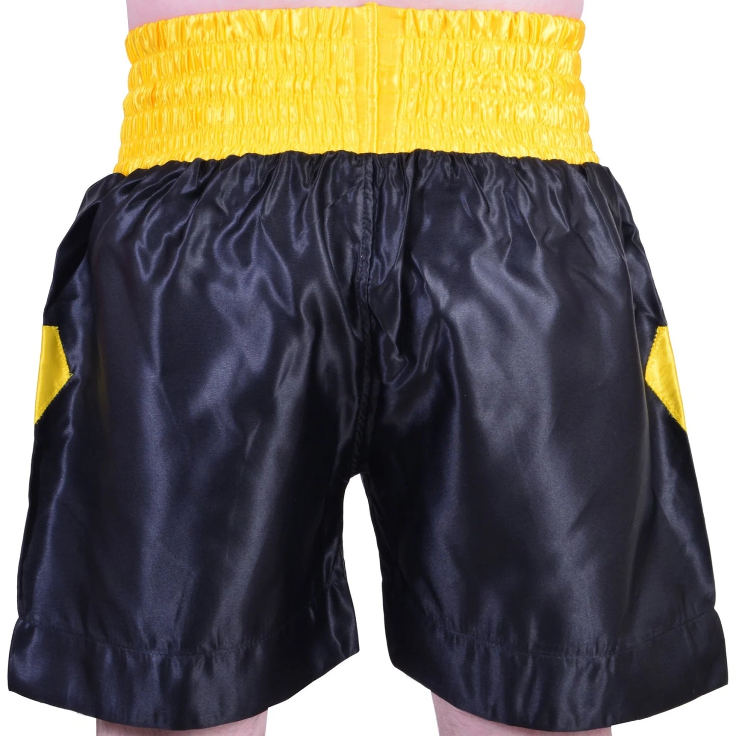 MAR-101B | Black Boxing Shorts w/ Yellow Stripes - Shorts