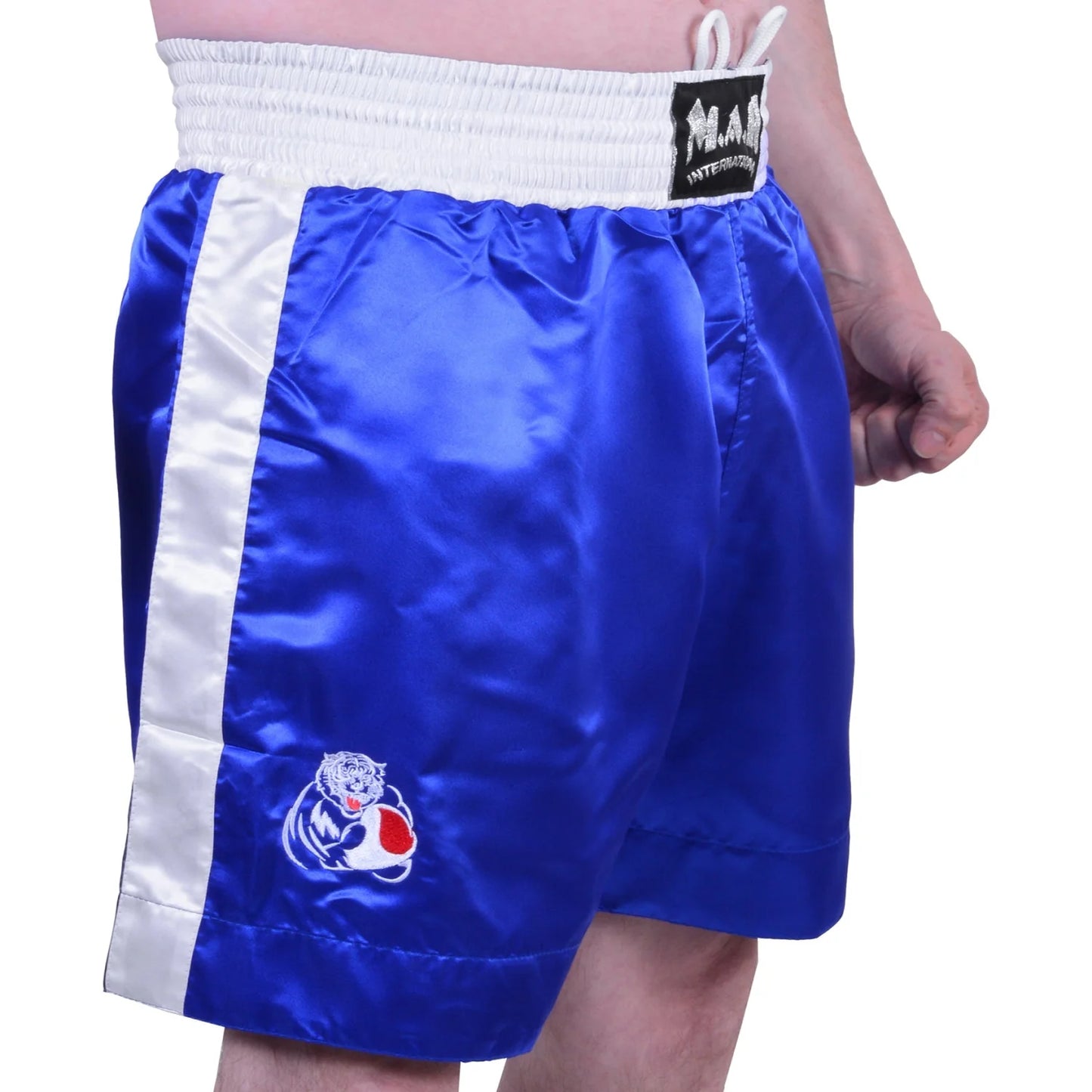 MAR-103B | Blue & White Boxing Shorts - Shorts