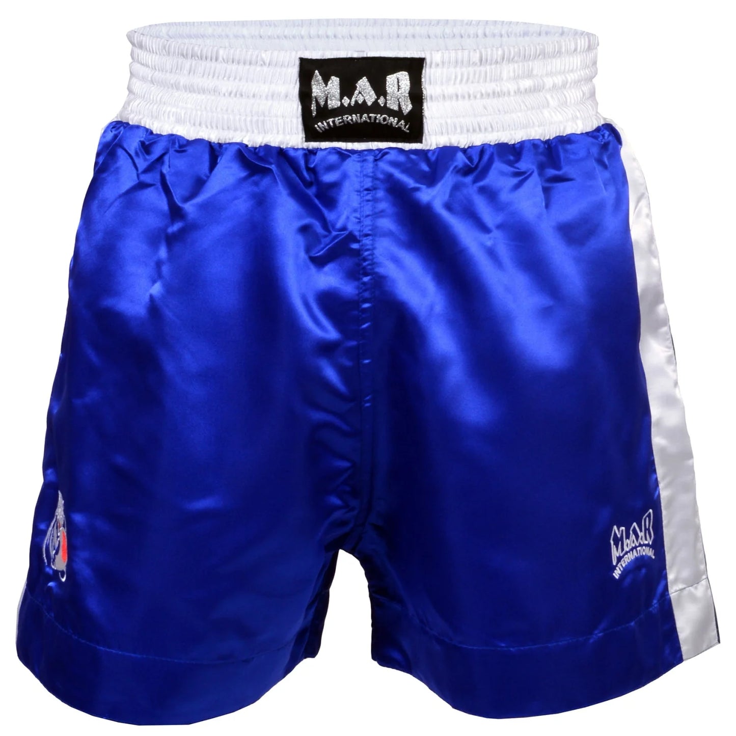 MAR-103B | Blue & White Boxing Shorts - Shorts