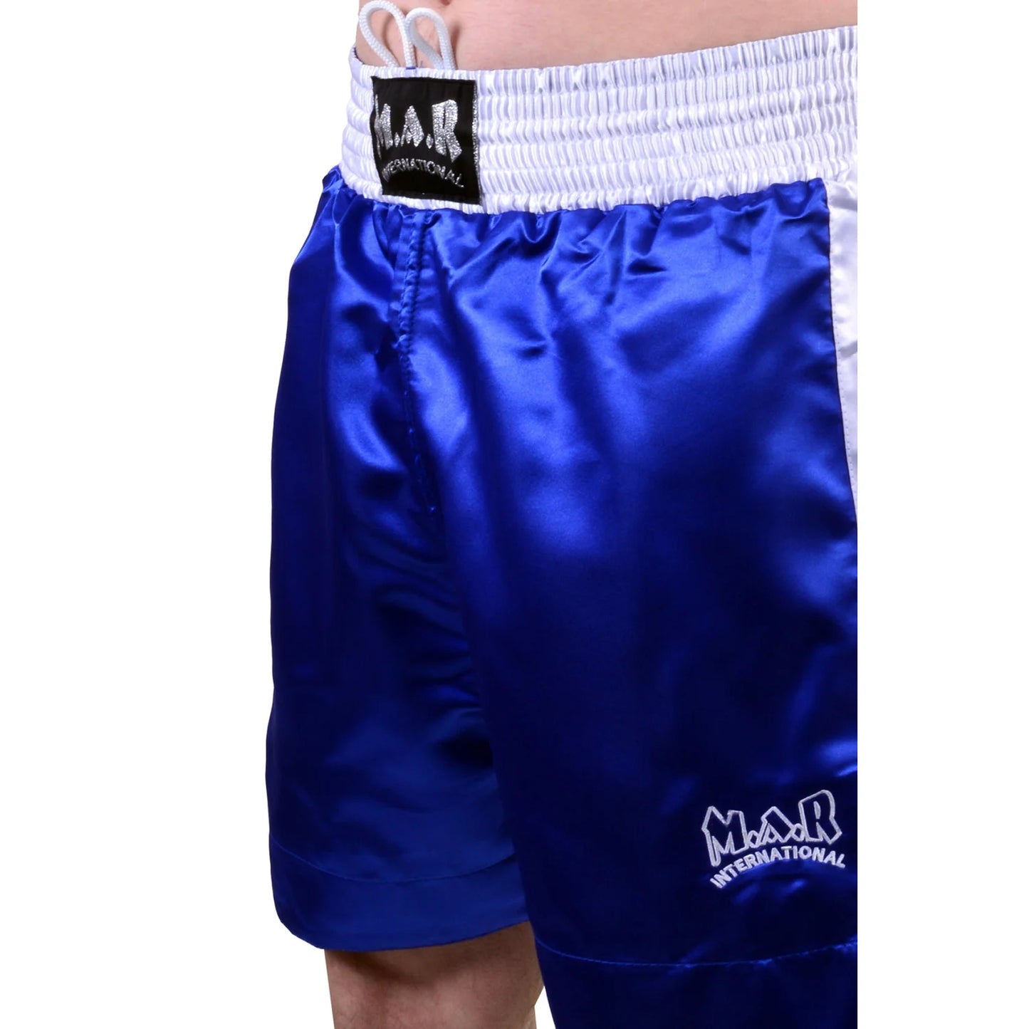 MAR-103B | Blue & White Boxing Shorts - Shorts