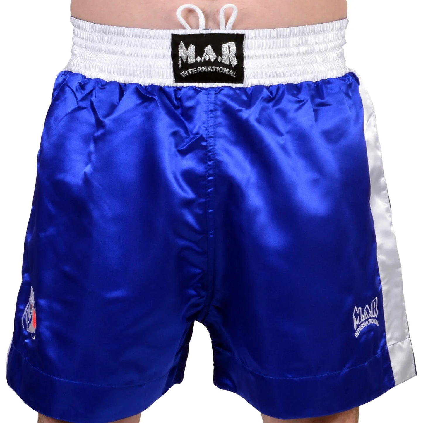 MAR-103B | Blue & White Boxing Shorts - Shorts