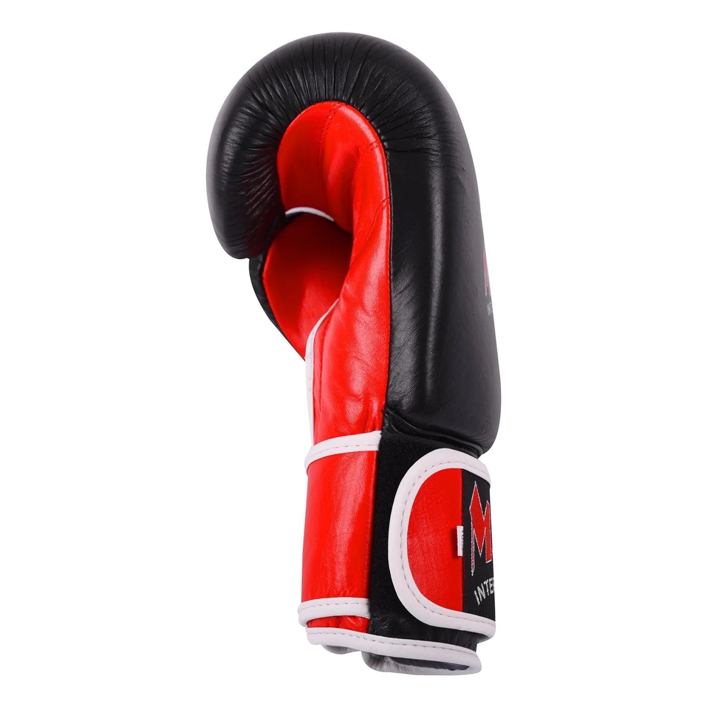 MAR-104 | Red + Black Genuine Leather Boxing Gloves - Gloves