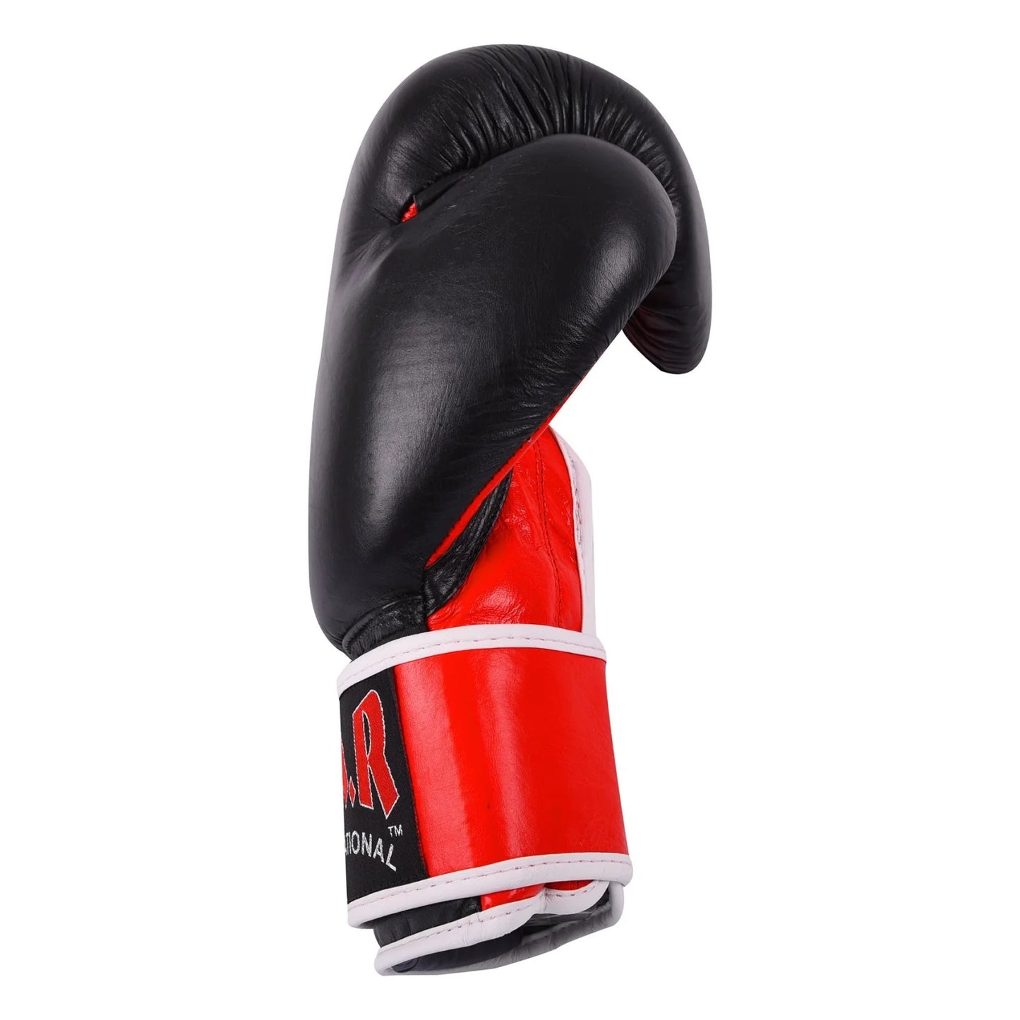 MAR-104 | Red + Black Genuine Leather Boxing Gloves - Gloves