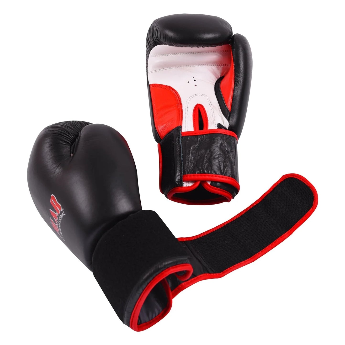 MAR-105A | Black Genuine Cowhide Leather Boxing/Kickboxing Gloves - Gloves
