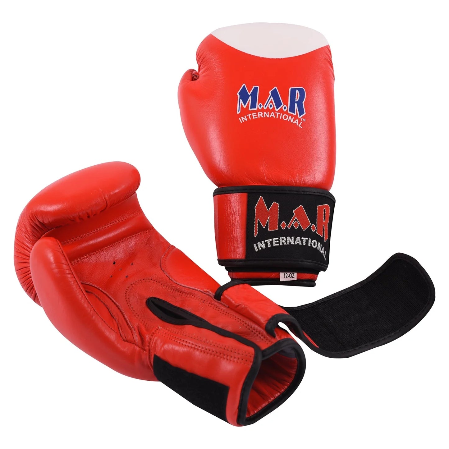 MAR-107B | Red Genuine Cowhide Leather Boxing/Kickboxing Gloves - Gloves