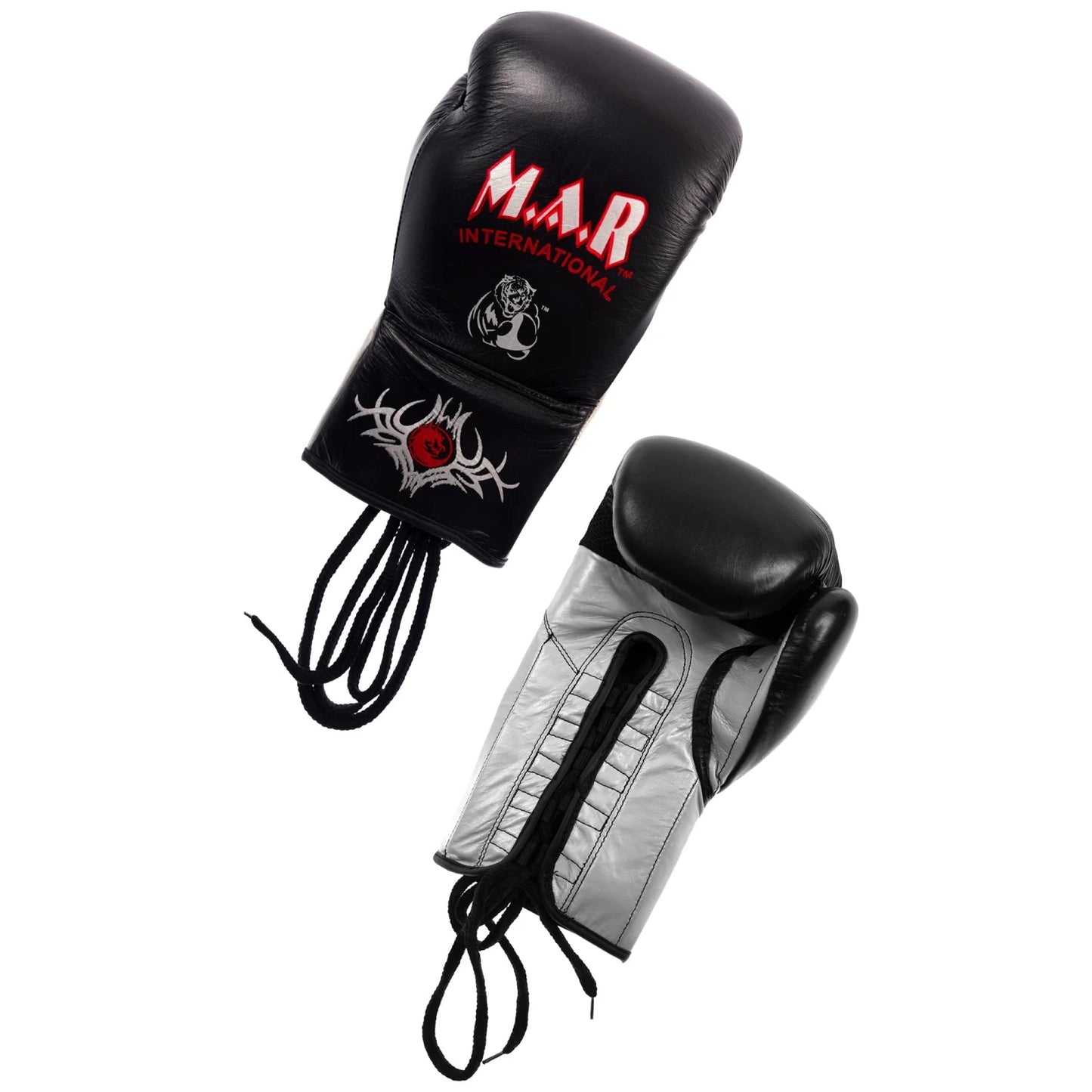 MAR-108B | Black Genuine Cowhide Leather Boxing Gloves/Kickboxing - Gloves
