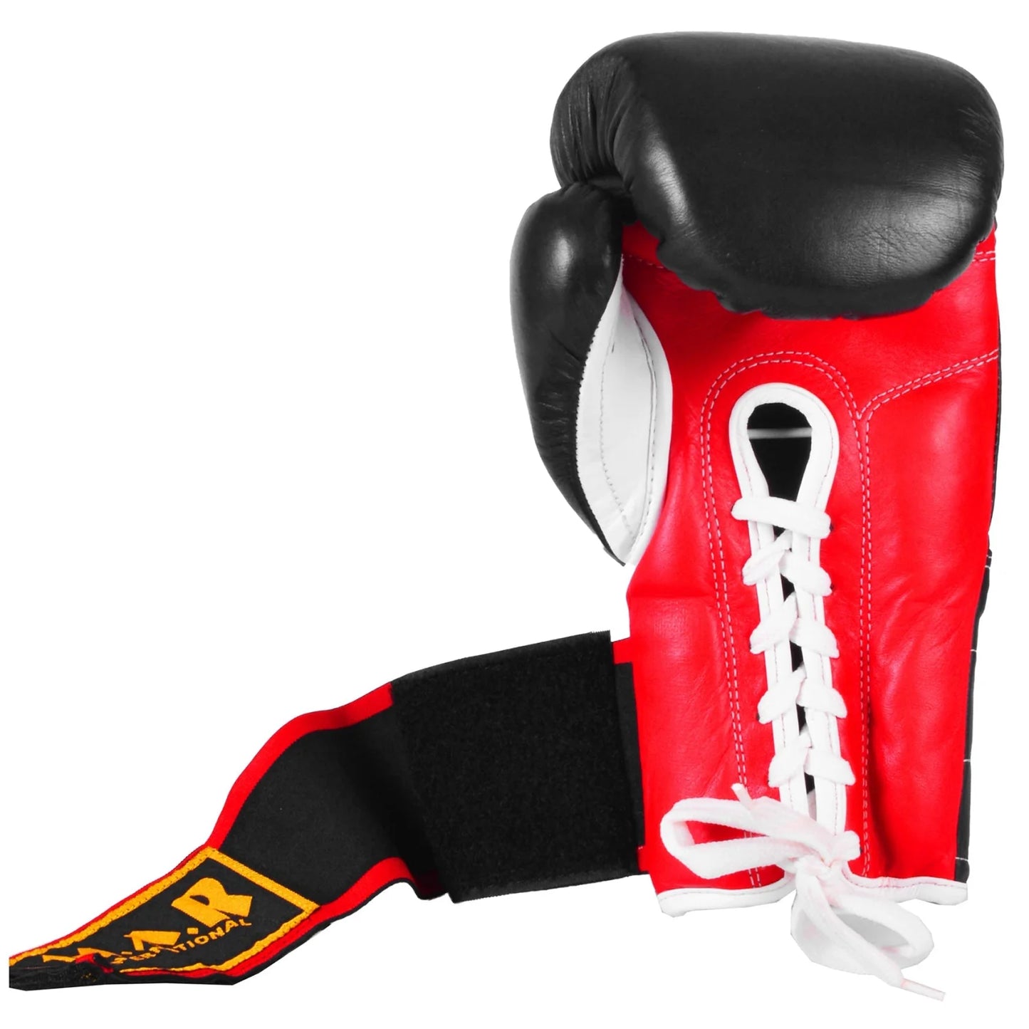 MAR-110 | Red & Black Genuine Cowhide Boxing Leather - Gloves